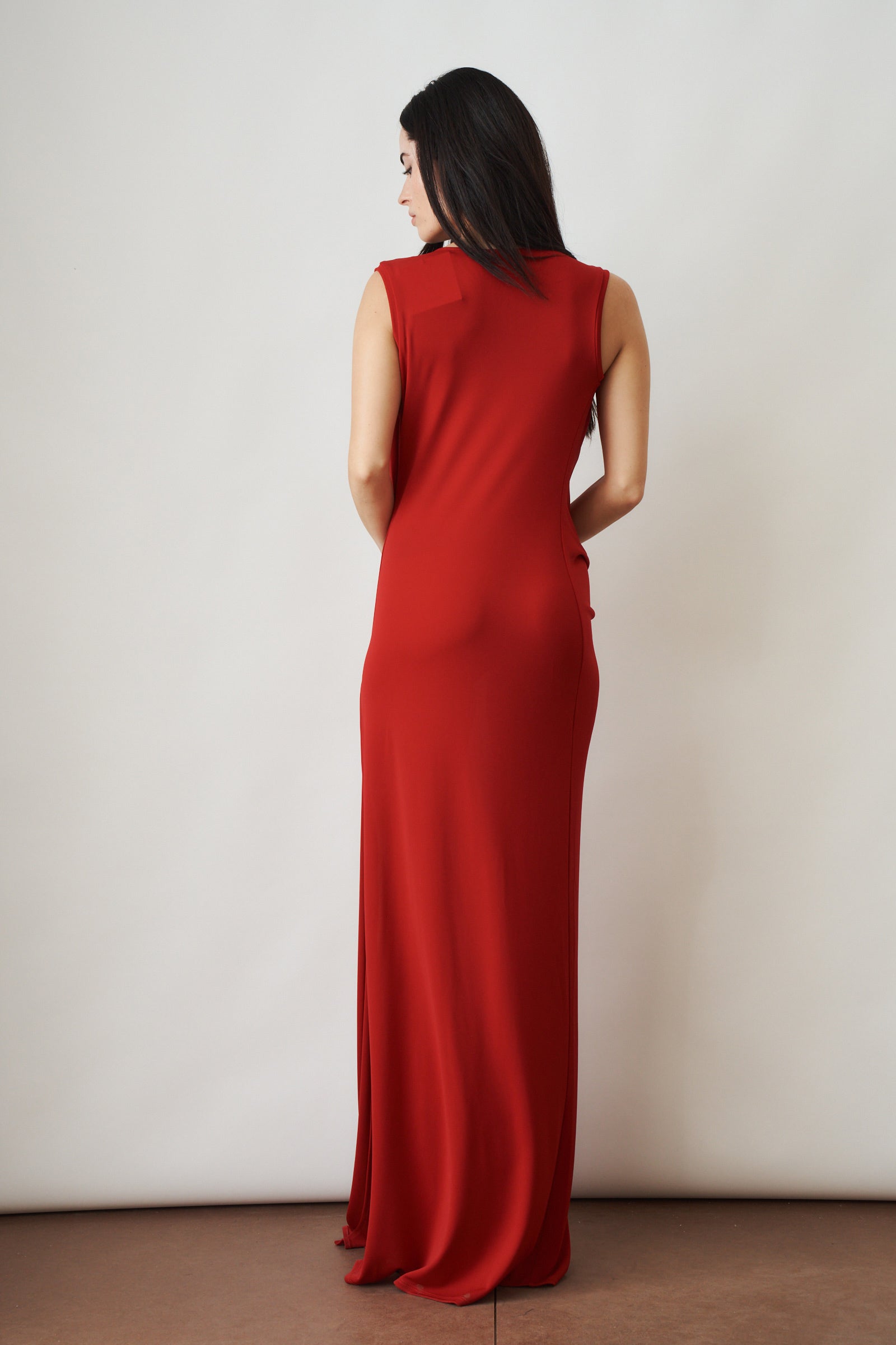 Cowl Red Dress