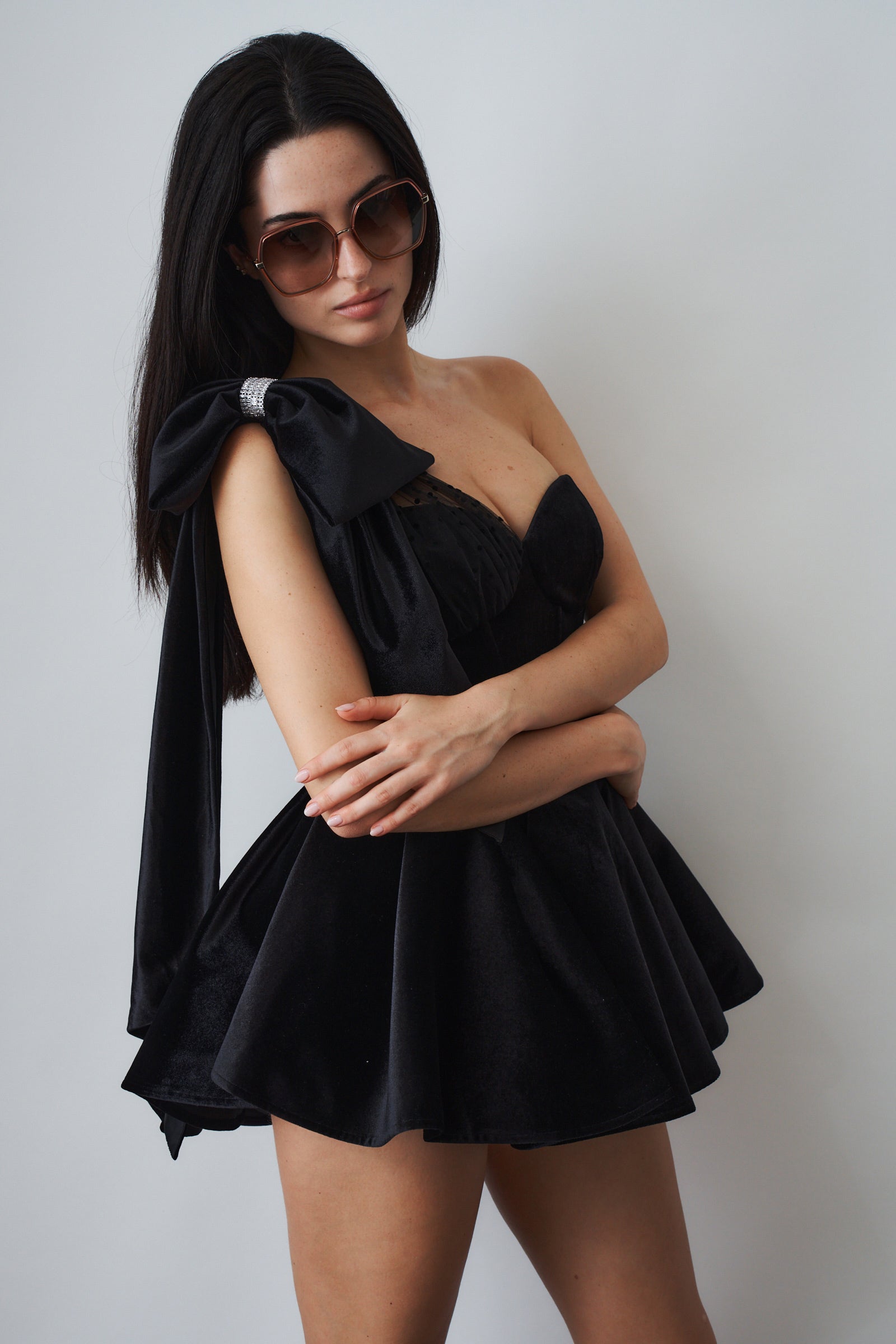 Zephina Velvet Mini Dress