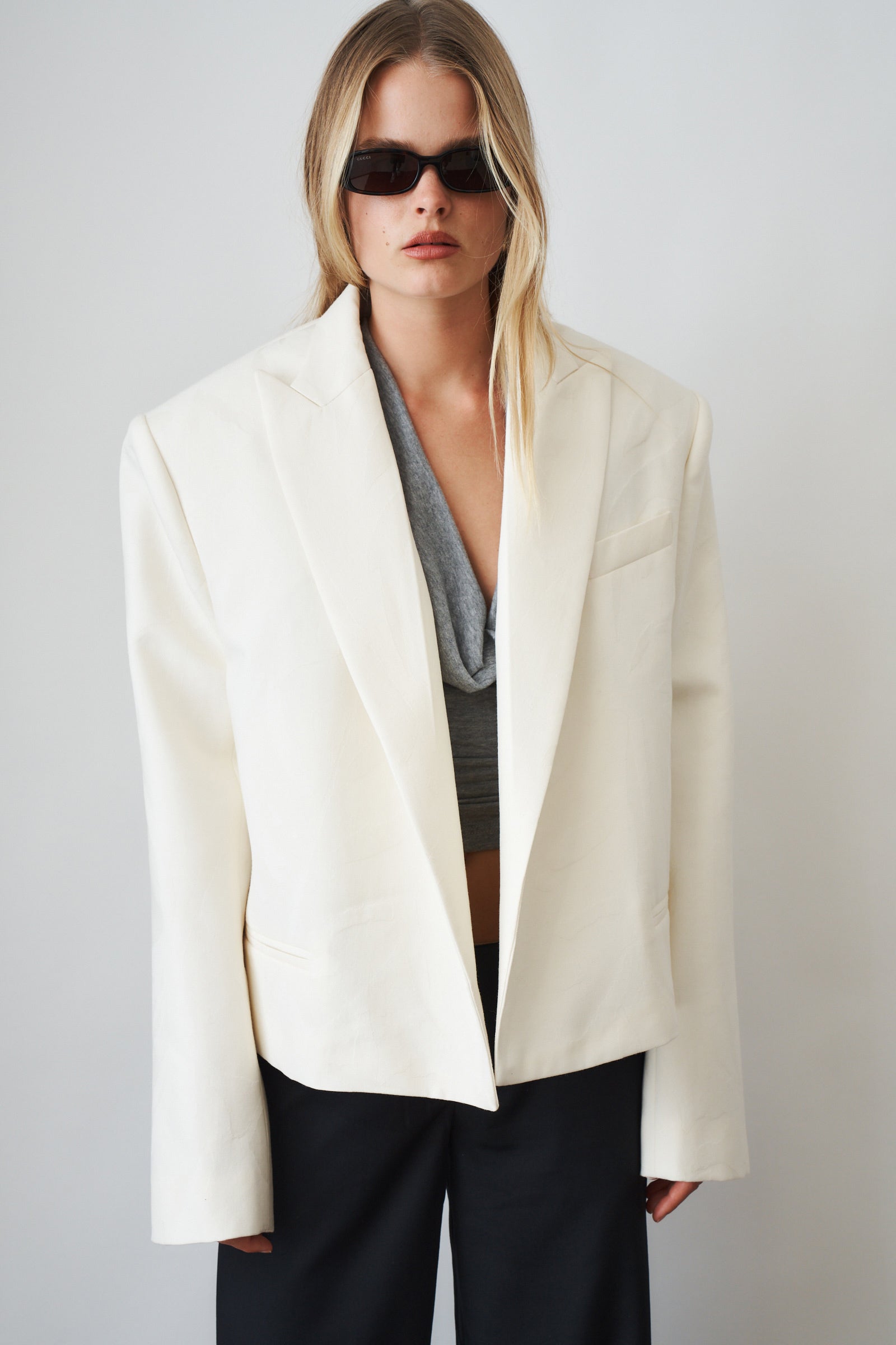 Classic Cream Boxy Blazer
