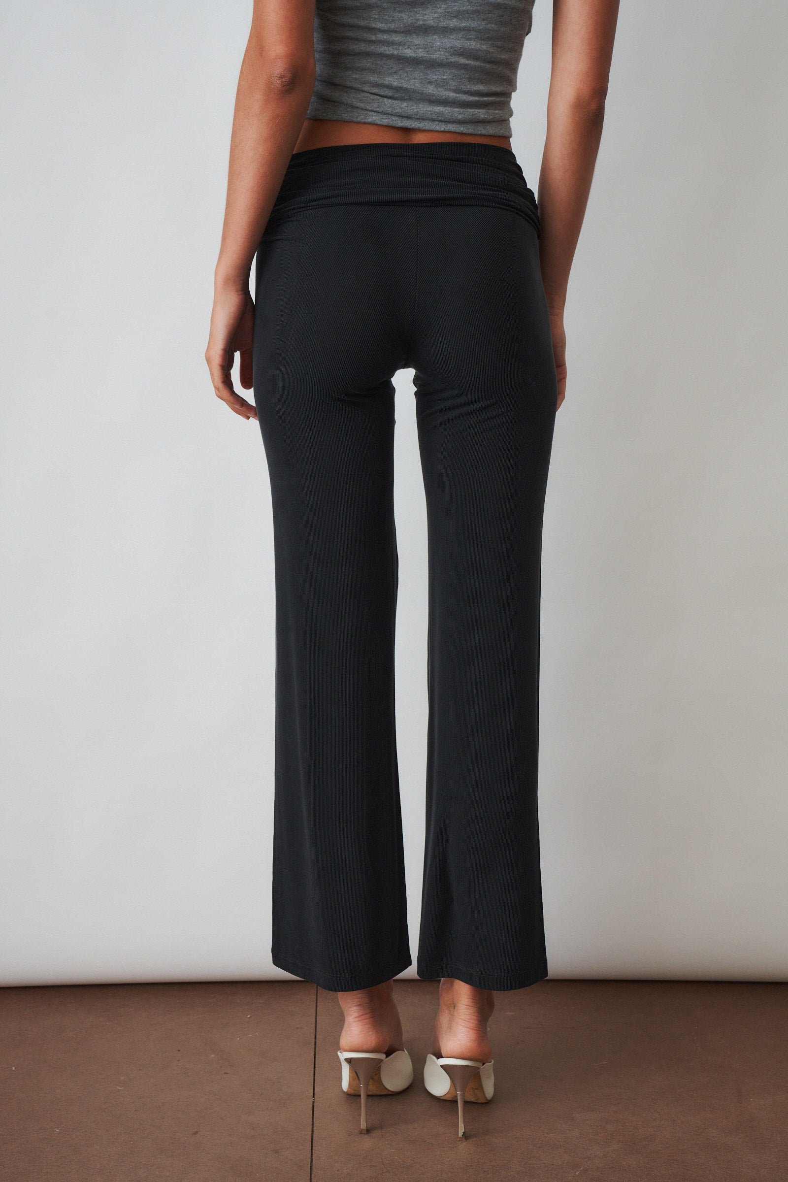 Ruched fold over pants