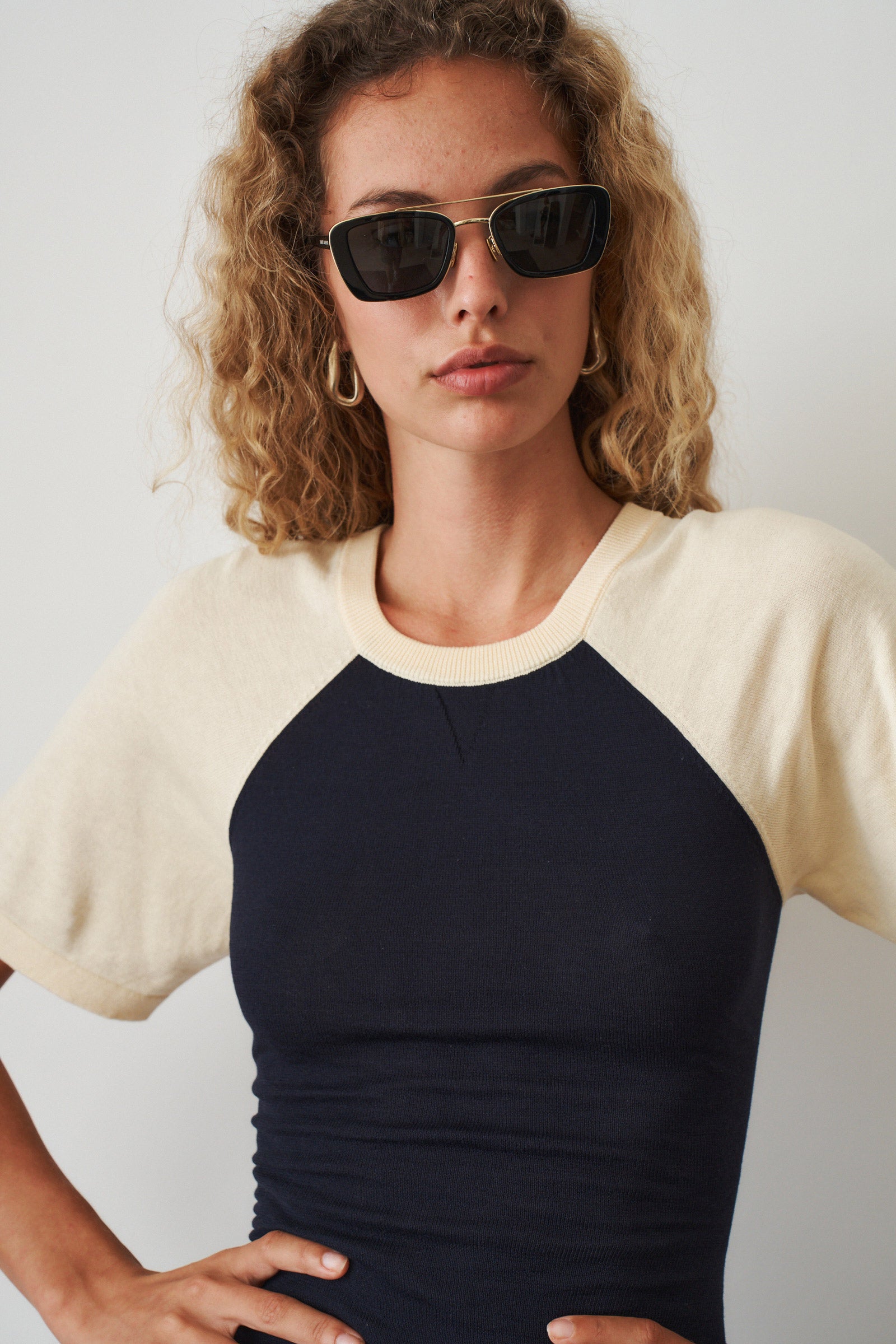 Off Season Knitted Raglan Mini Dress