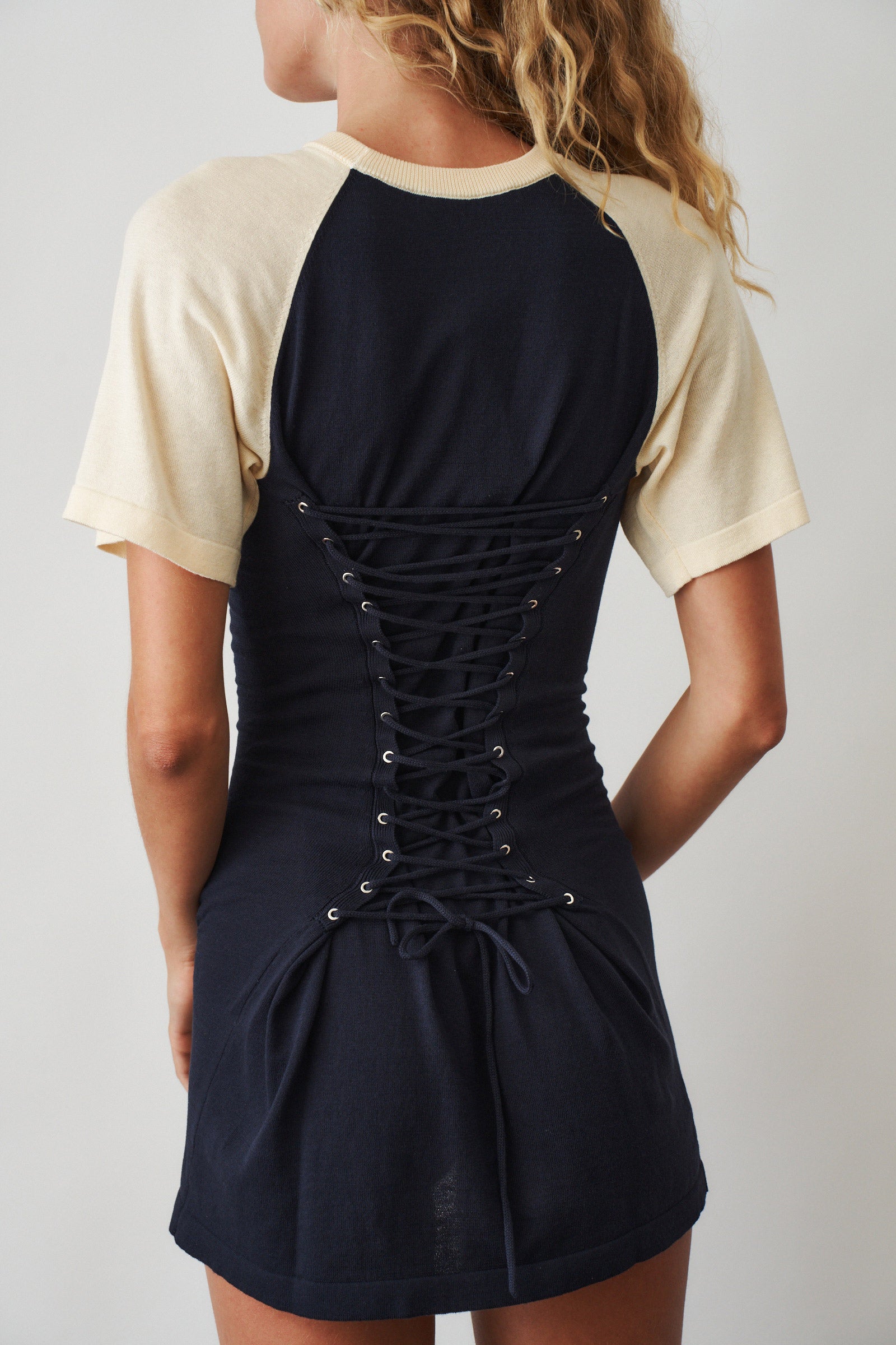 Off Season Knitted Raglan Mini Dress