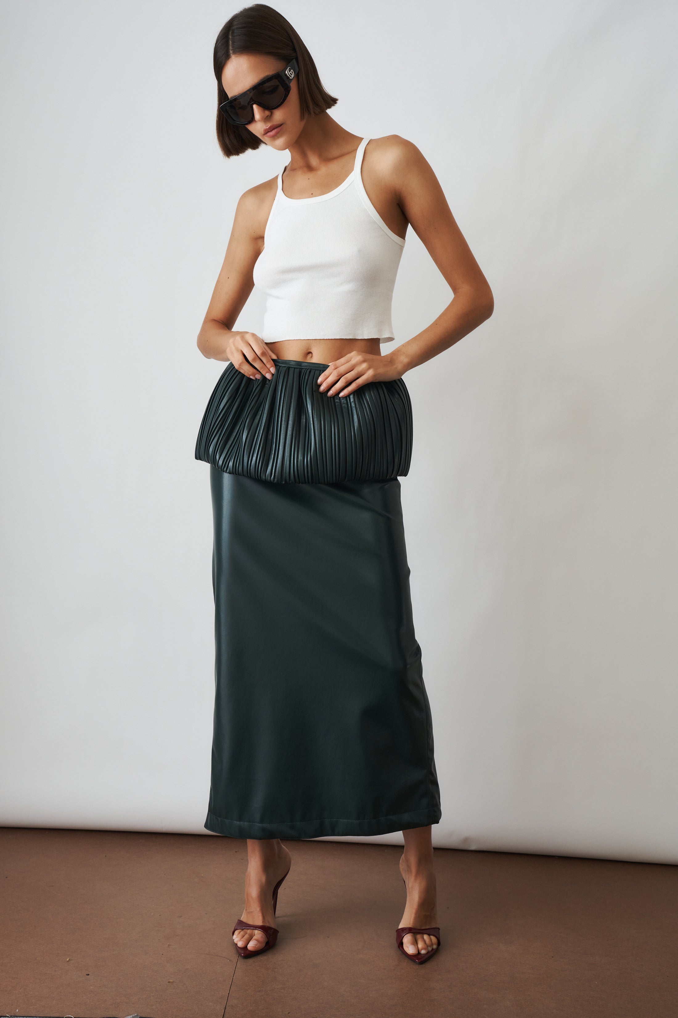 Cropped Rib Tank Ivory