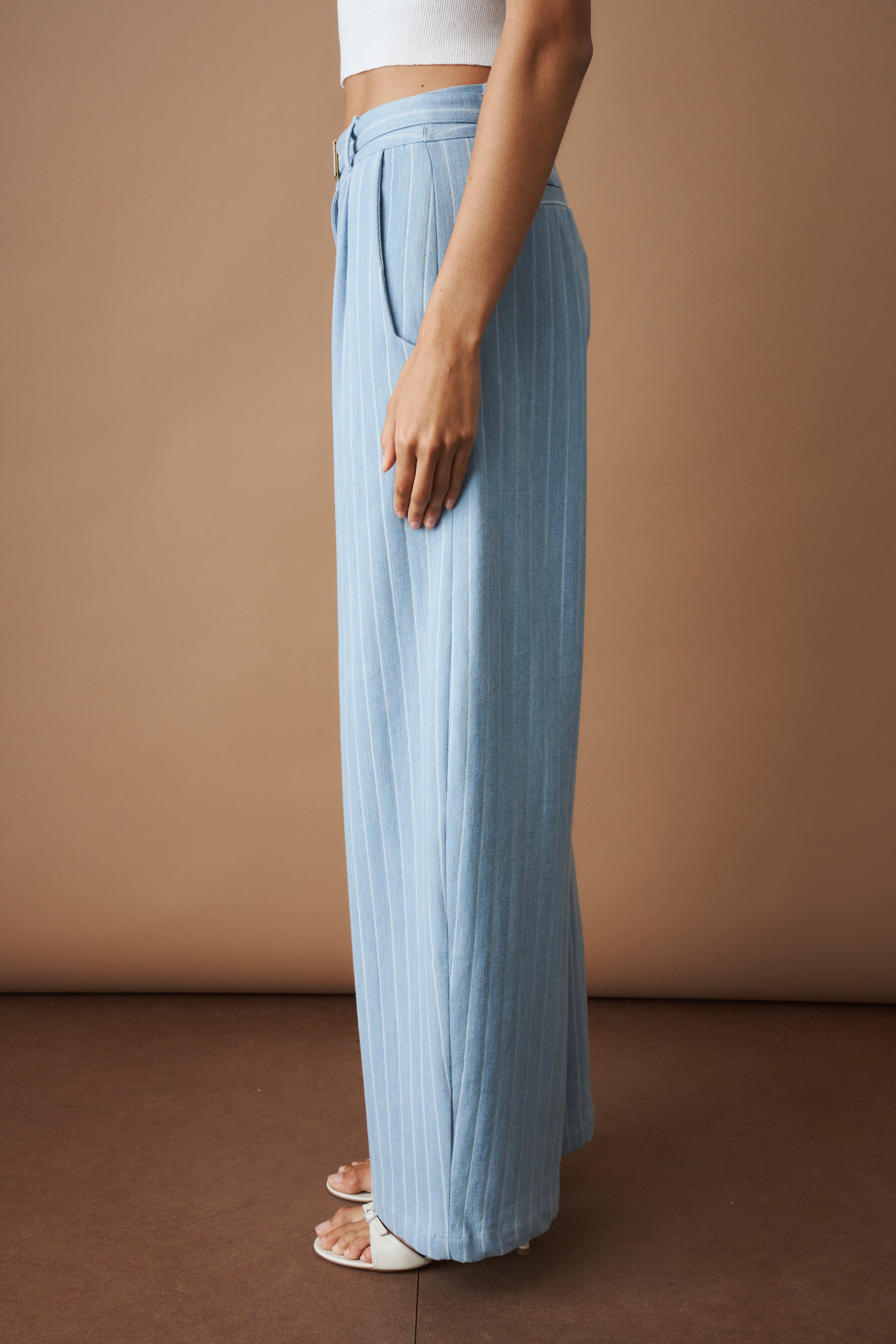 Wide Leg Stripe Pant