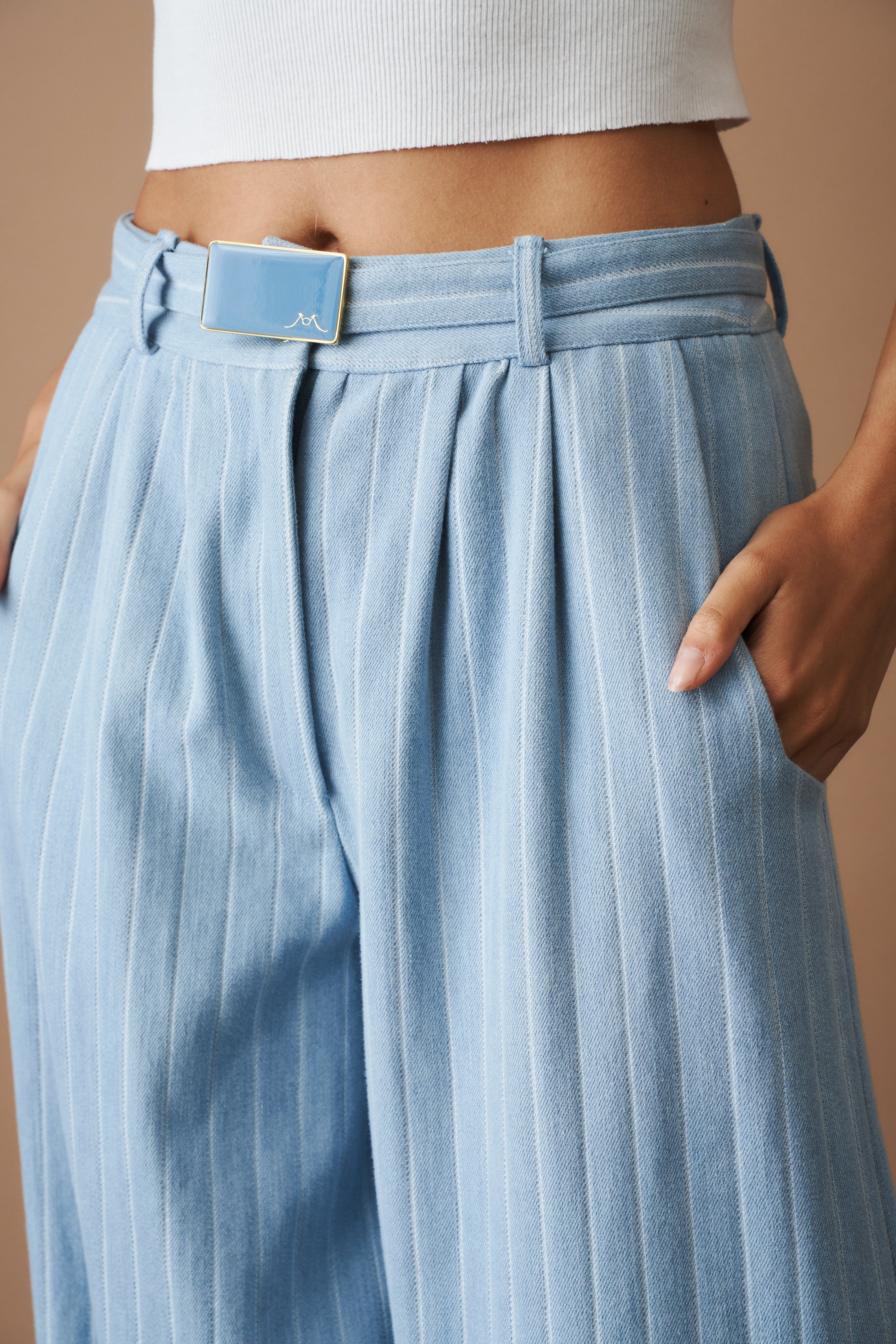 Wide Leg Stripe Pant