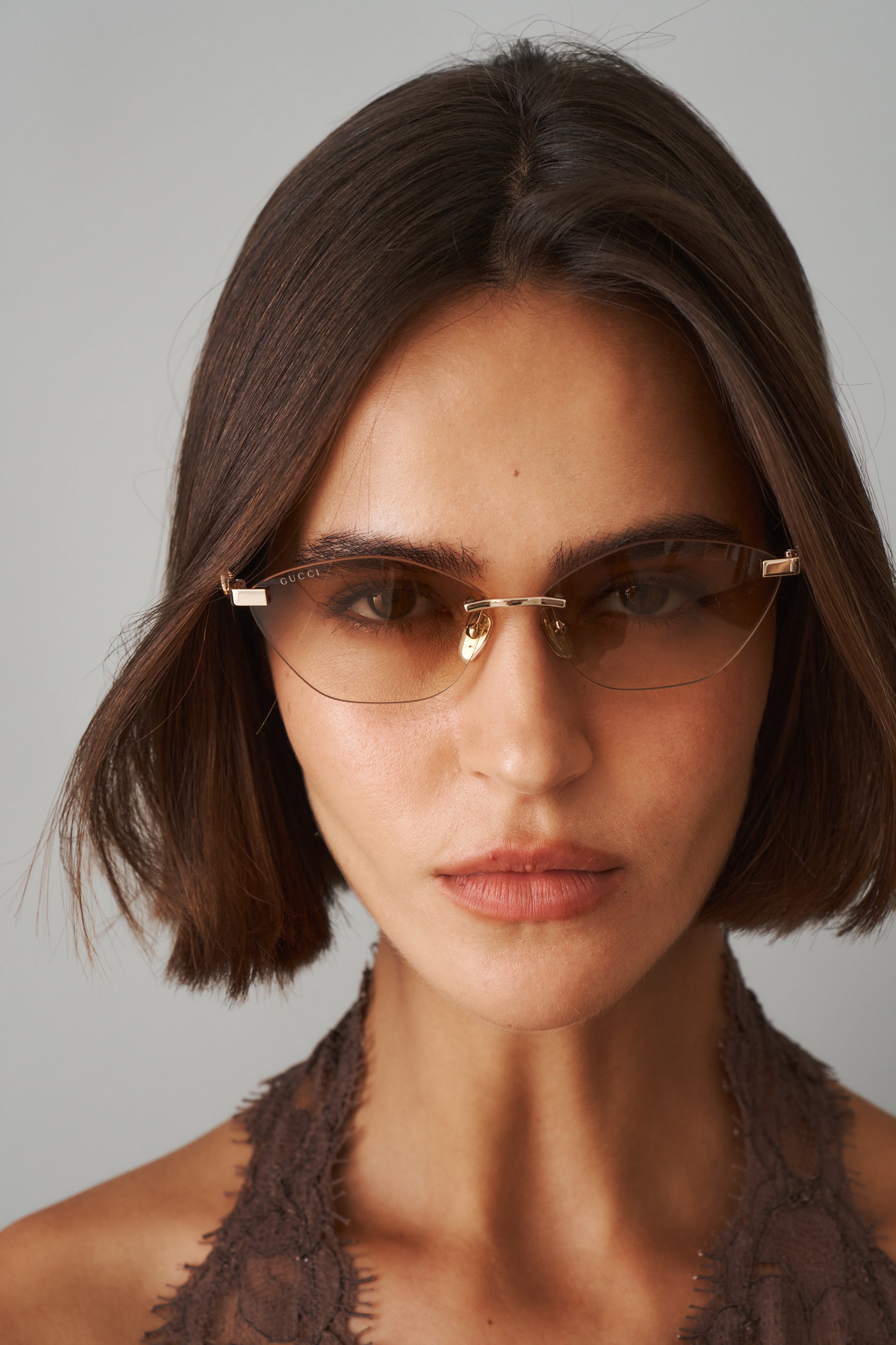 Gold Geometric Cat Eye