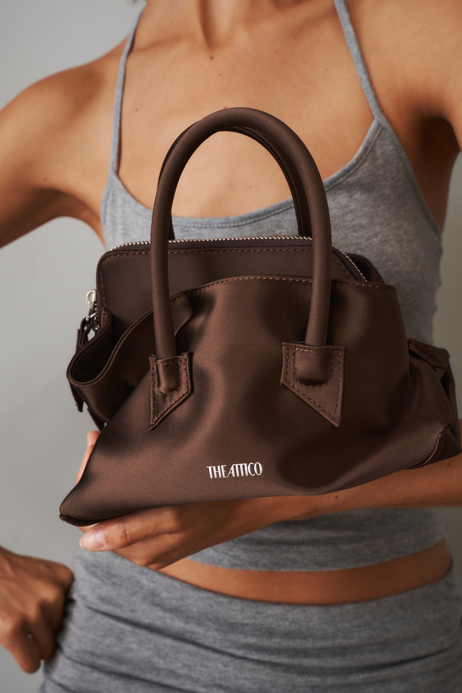 La Passeggiata Mini Dark Brown Top Handle