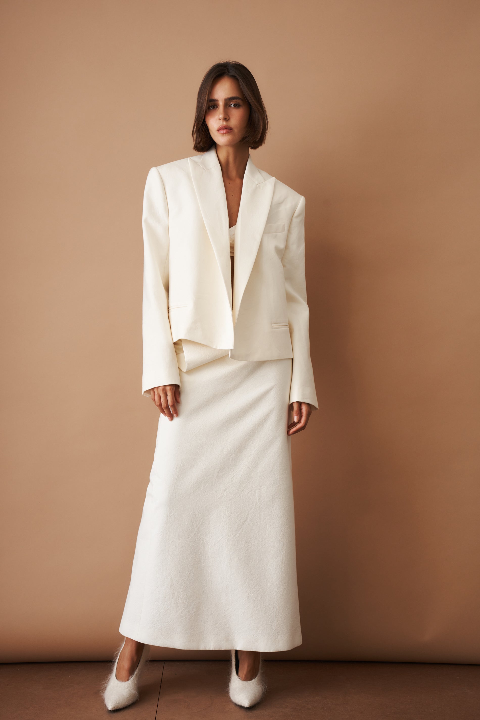 Classic Cream Boxy Blazer