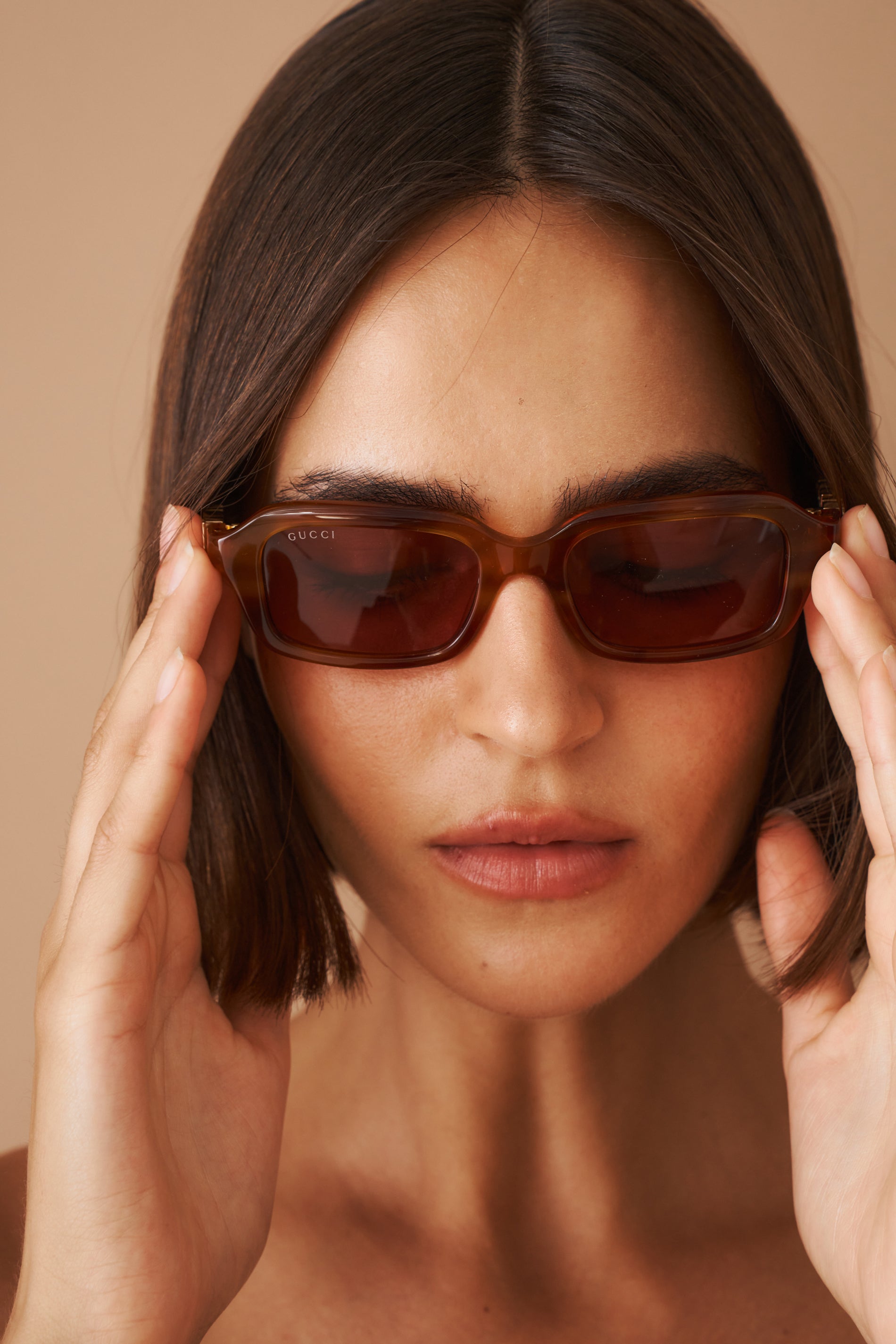 Narrow Light Havana Sunglasses