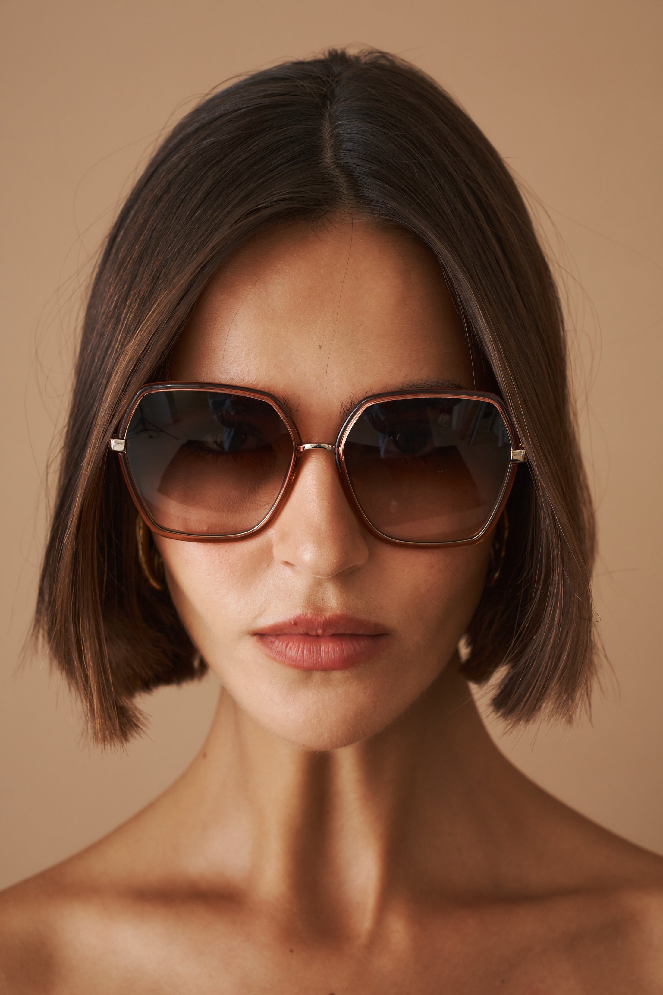 Geometric Frame Sunglasses