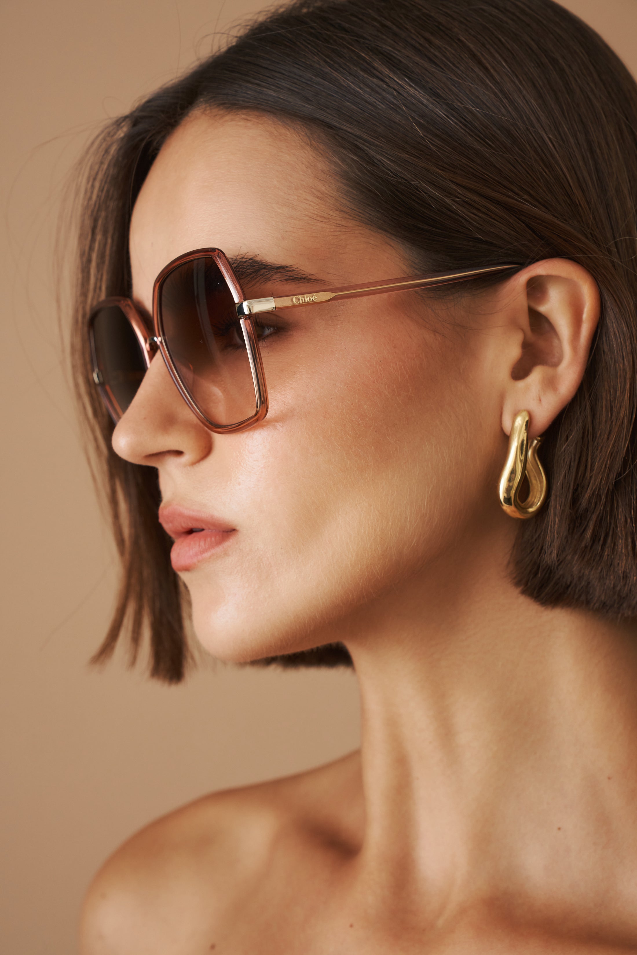 Geometric Frame Sunglasses