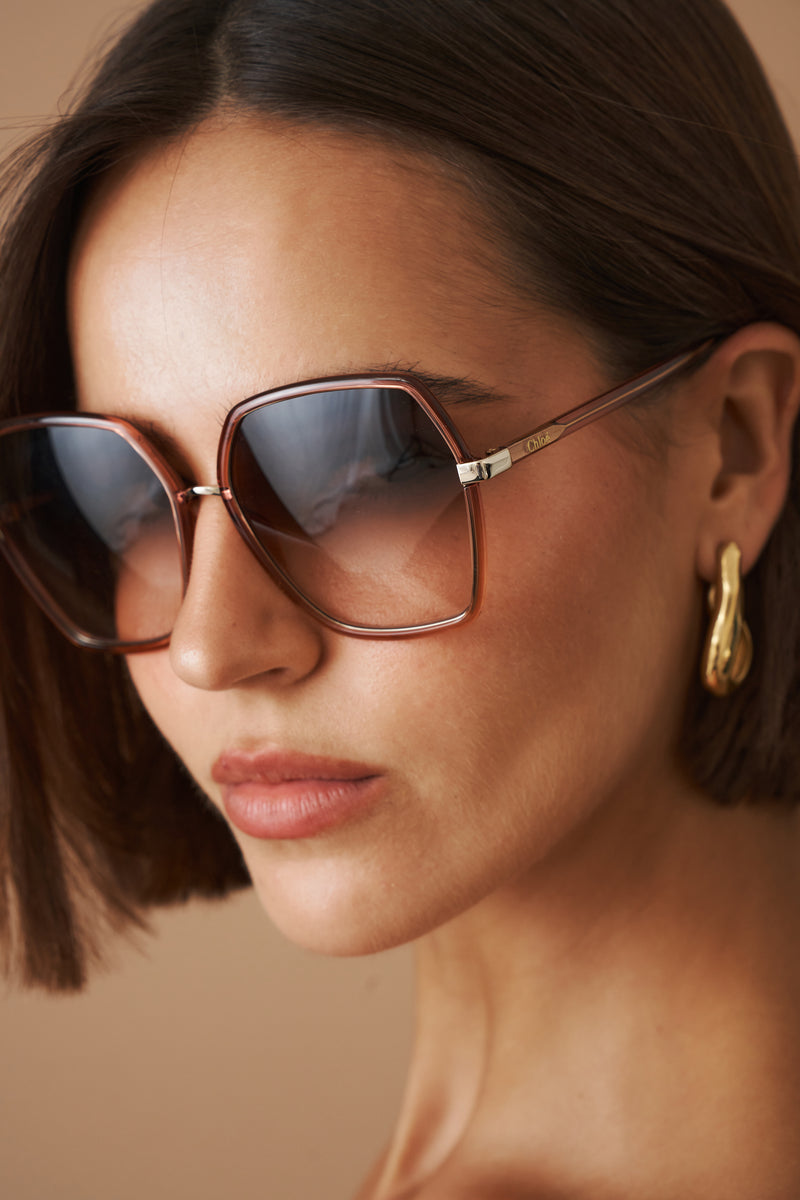 Geometric Frame Sunglasses