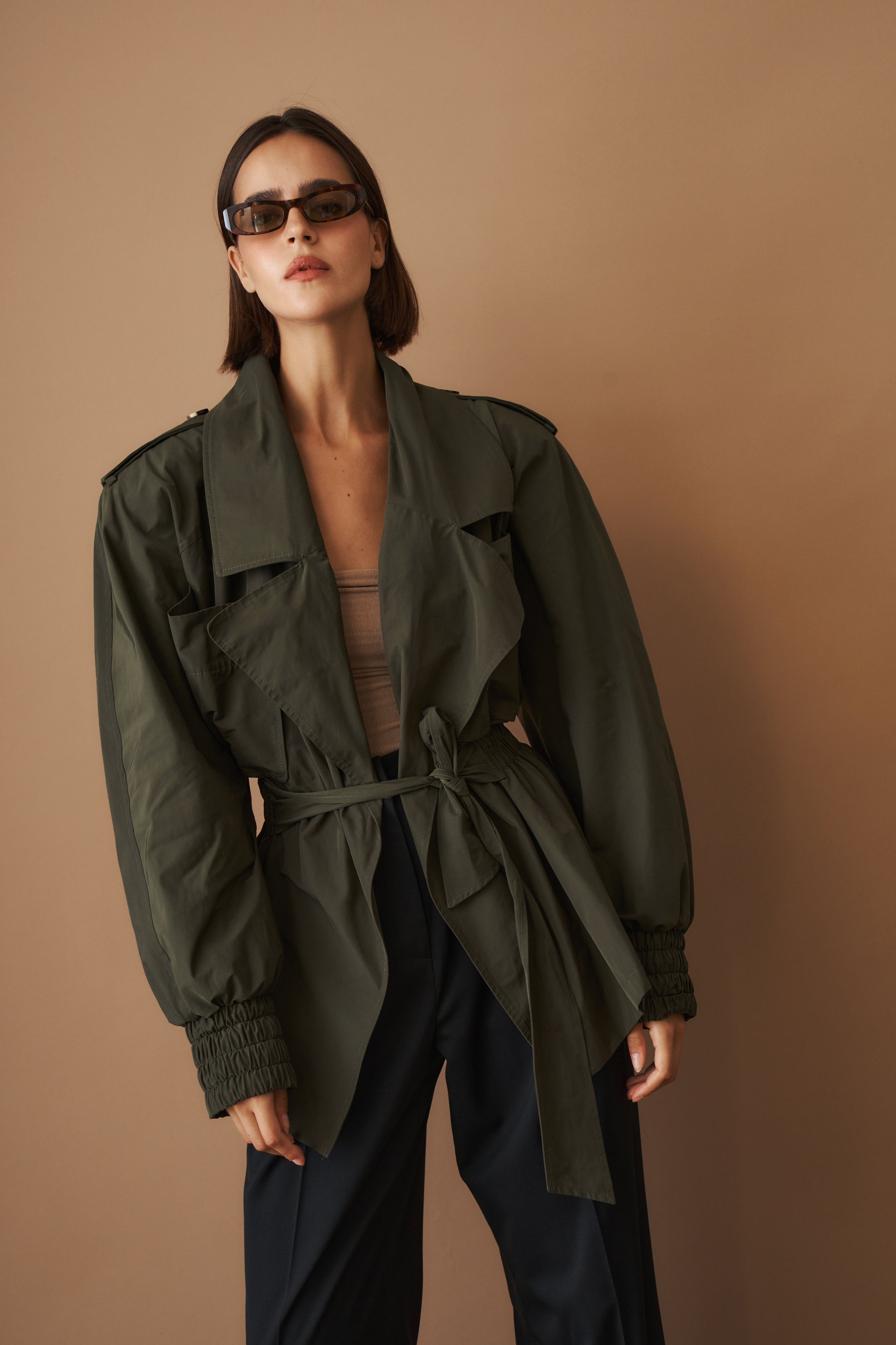 Our Trench Cotton Olive
