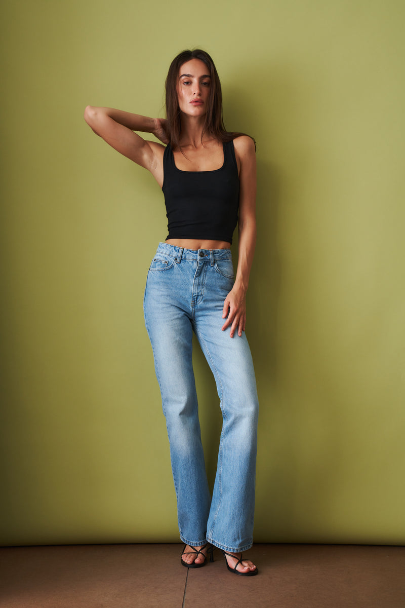 Square Neck Tank Black - DÉSORDRE