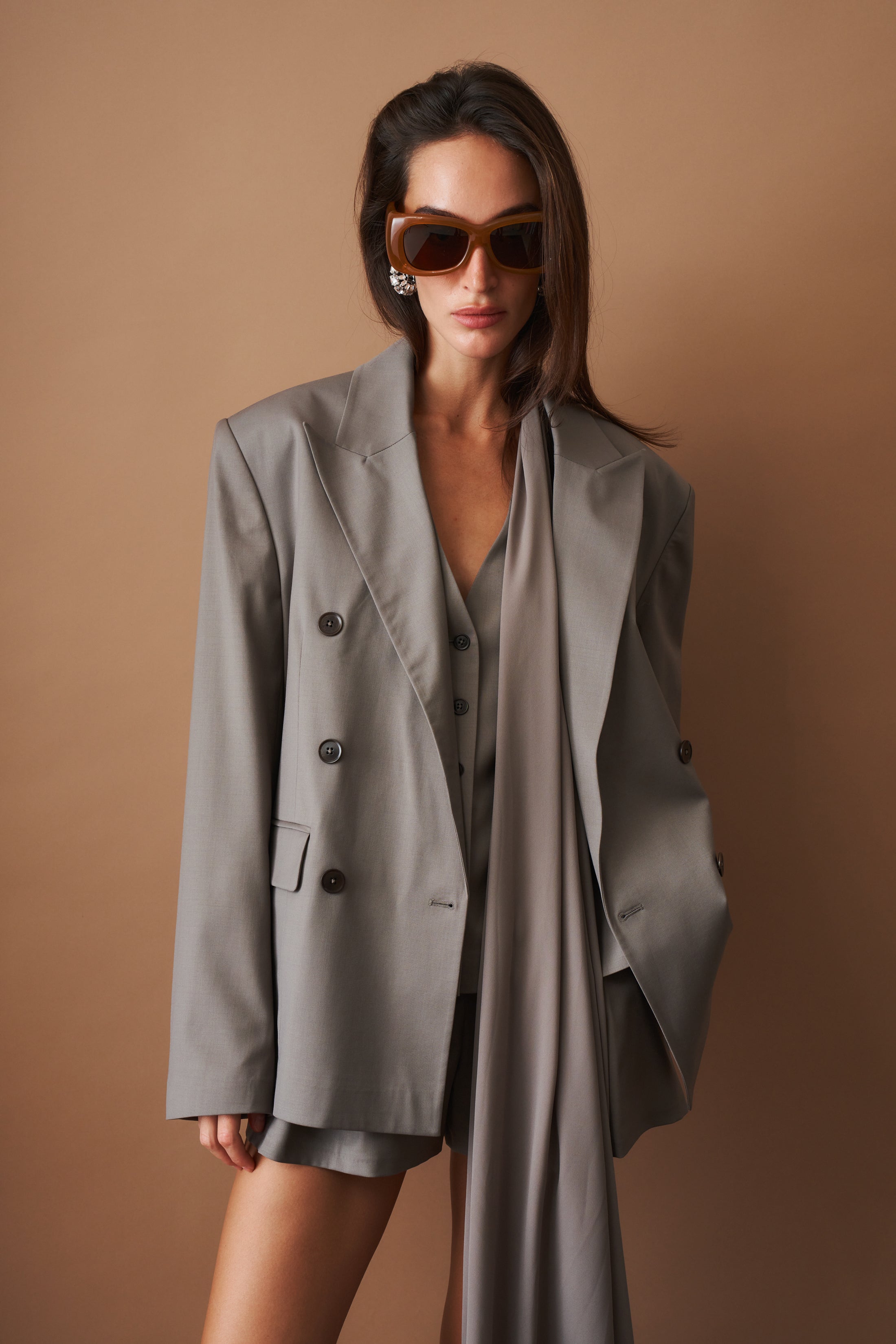 Oversized Scarf Blazer - DÉSORDRE