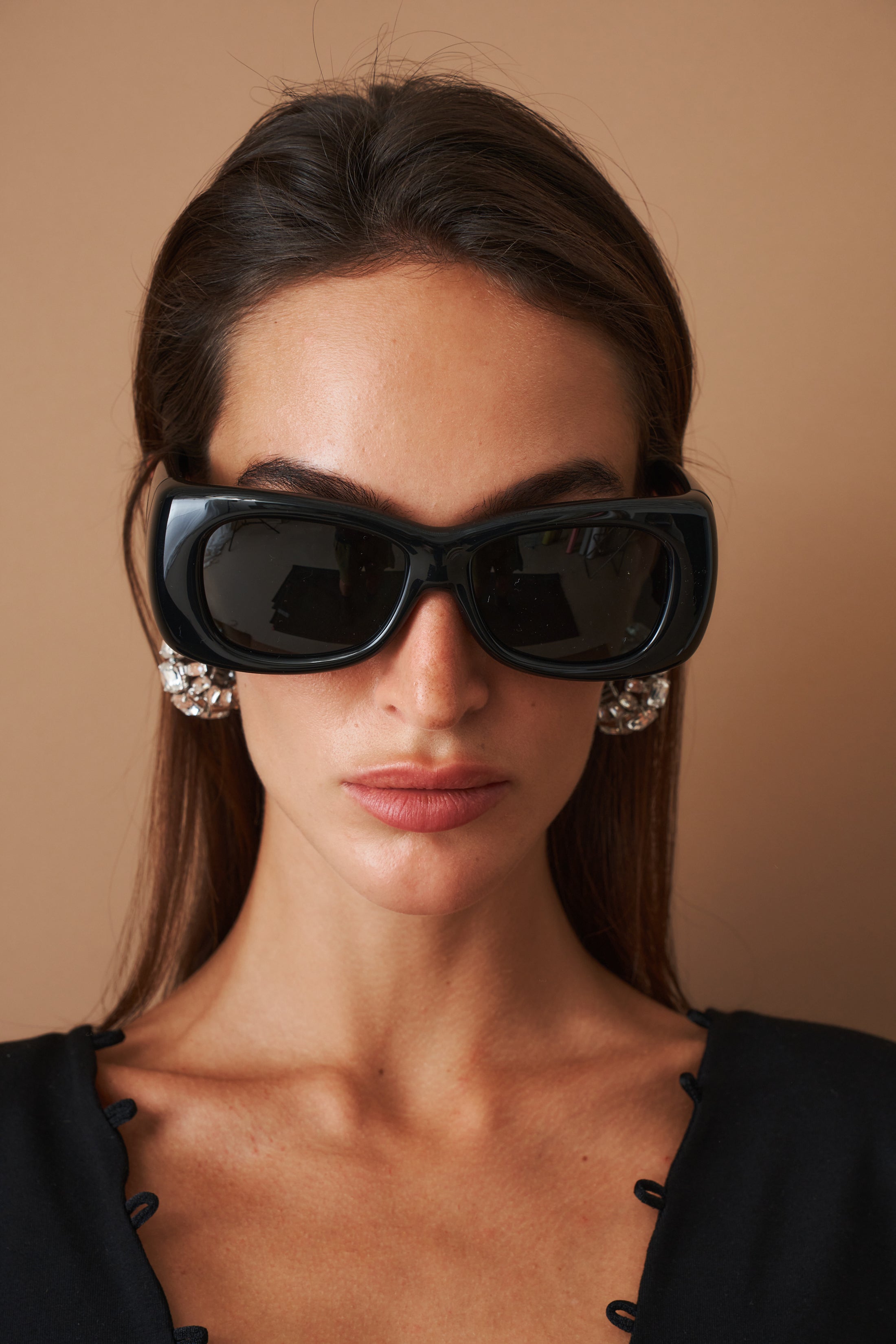 Rectangle Howl Black Sunglasses - DÉSORDRE