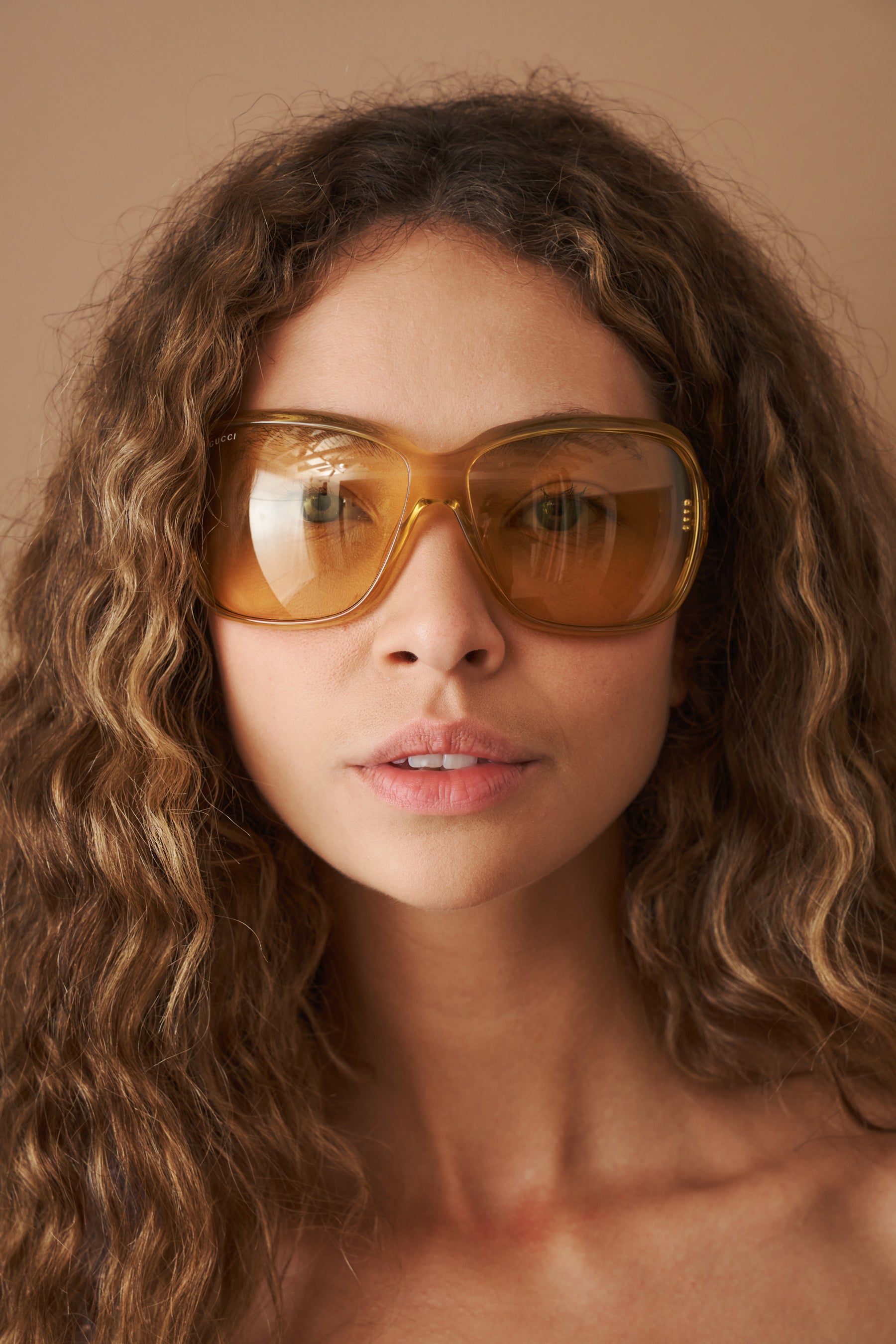 Yellow Geometric Sunglasses
