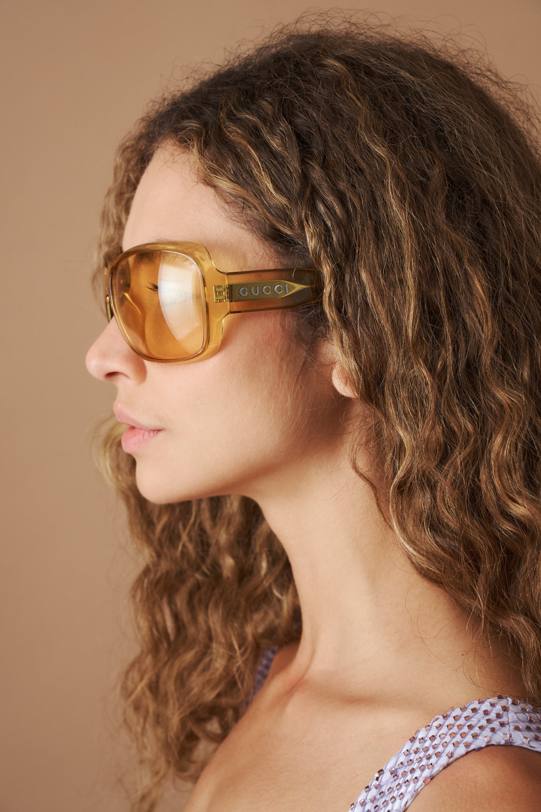 Yellow Geometric Sunglasses