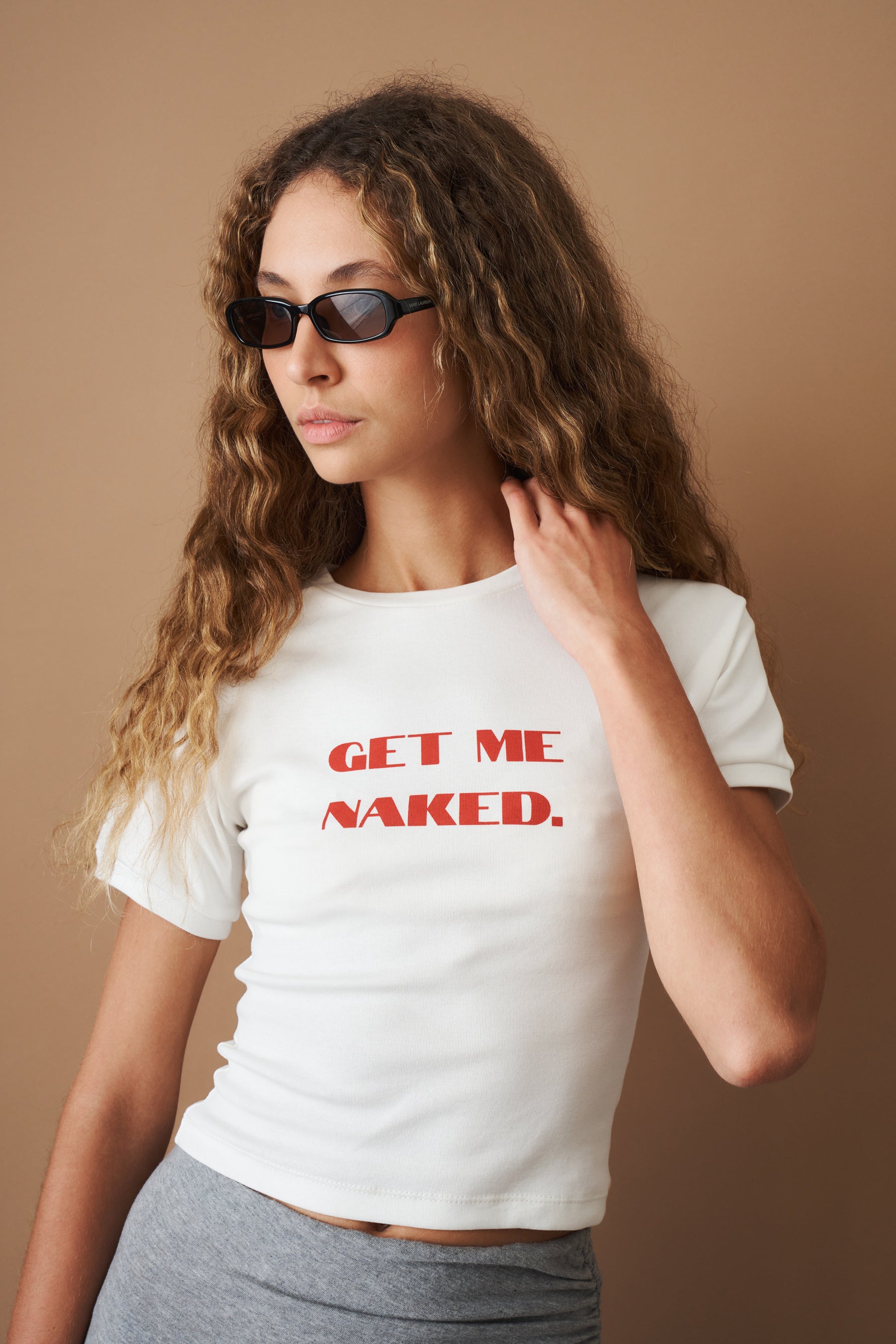 White Slogan Baby Tee - DÉSORDRE