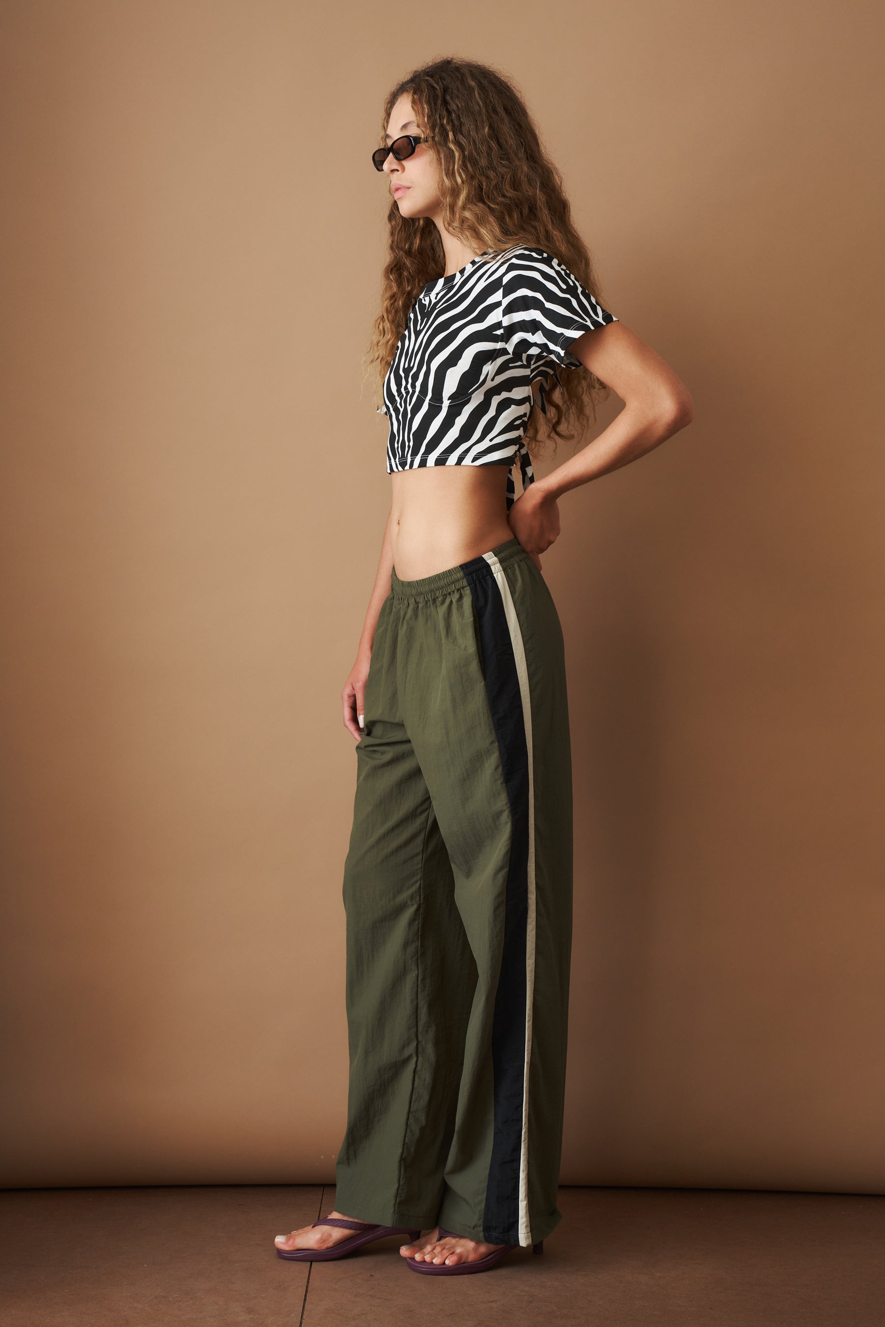 Multicolor Water Resistant Parachute Track Pants - DÉSORDRE
