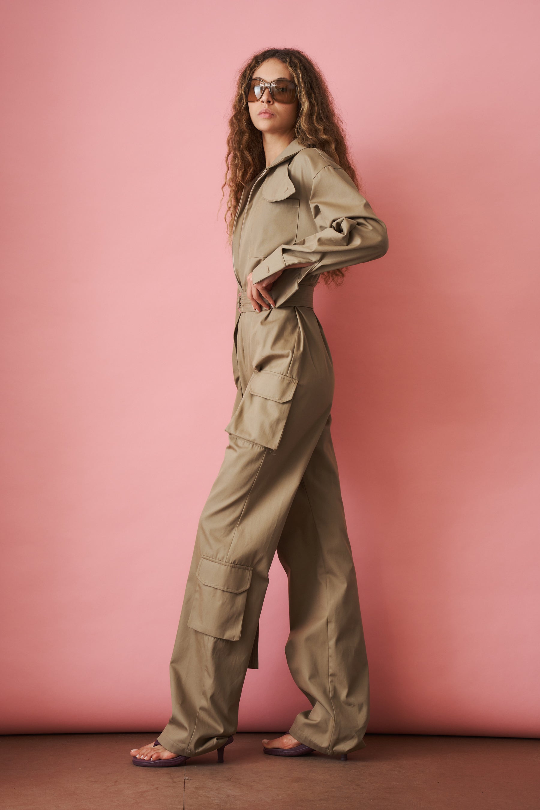 Recycled Cotton Cargo Jumpsuit - DÉSORDRE