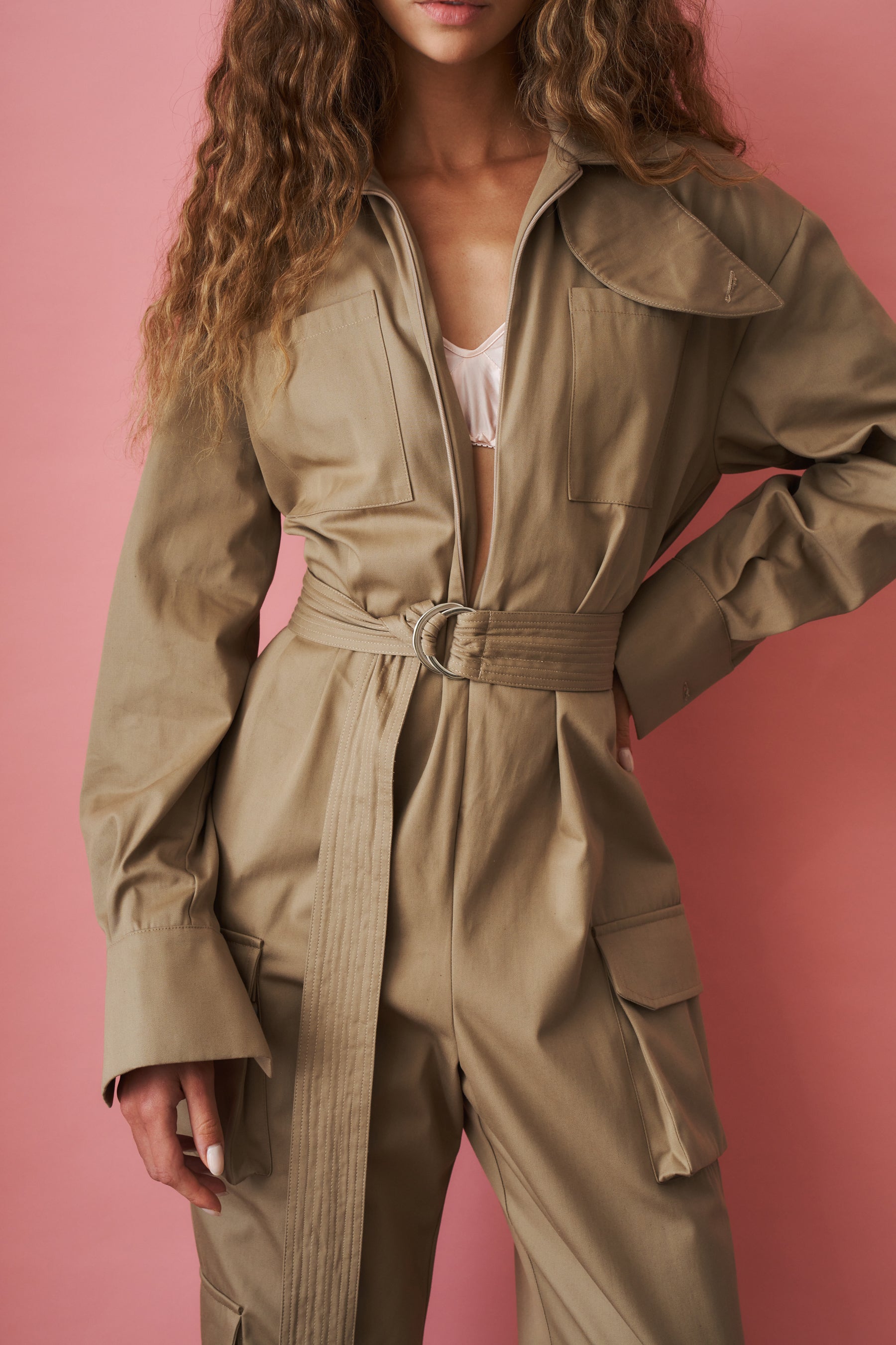 Recycled Cotton Cargo Jumpsuit - DÉSORDRE