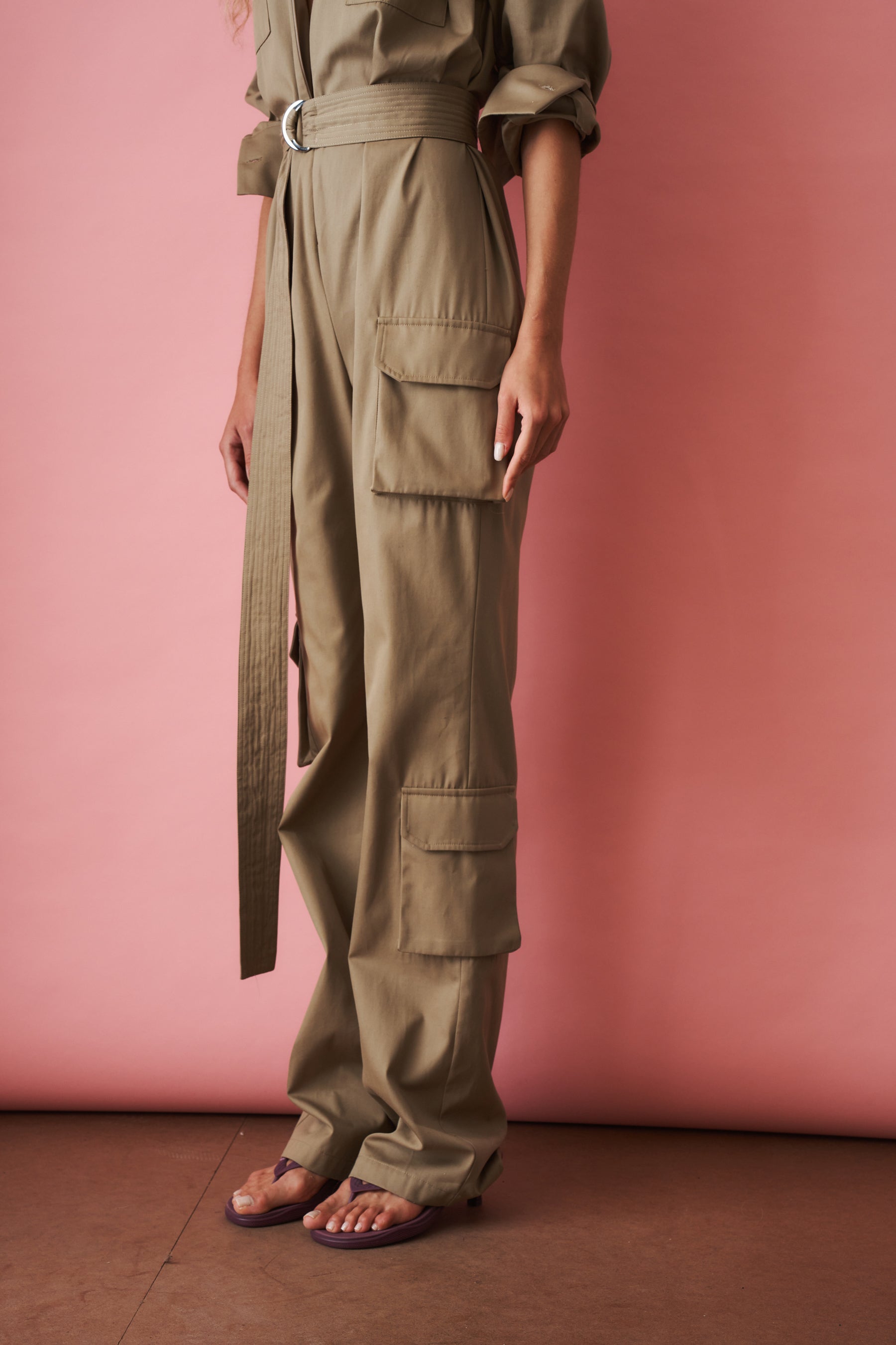 Recycled Cotton Cargo Jumpsuit - DÉSORDRE