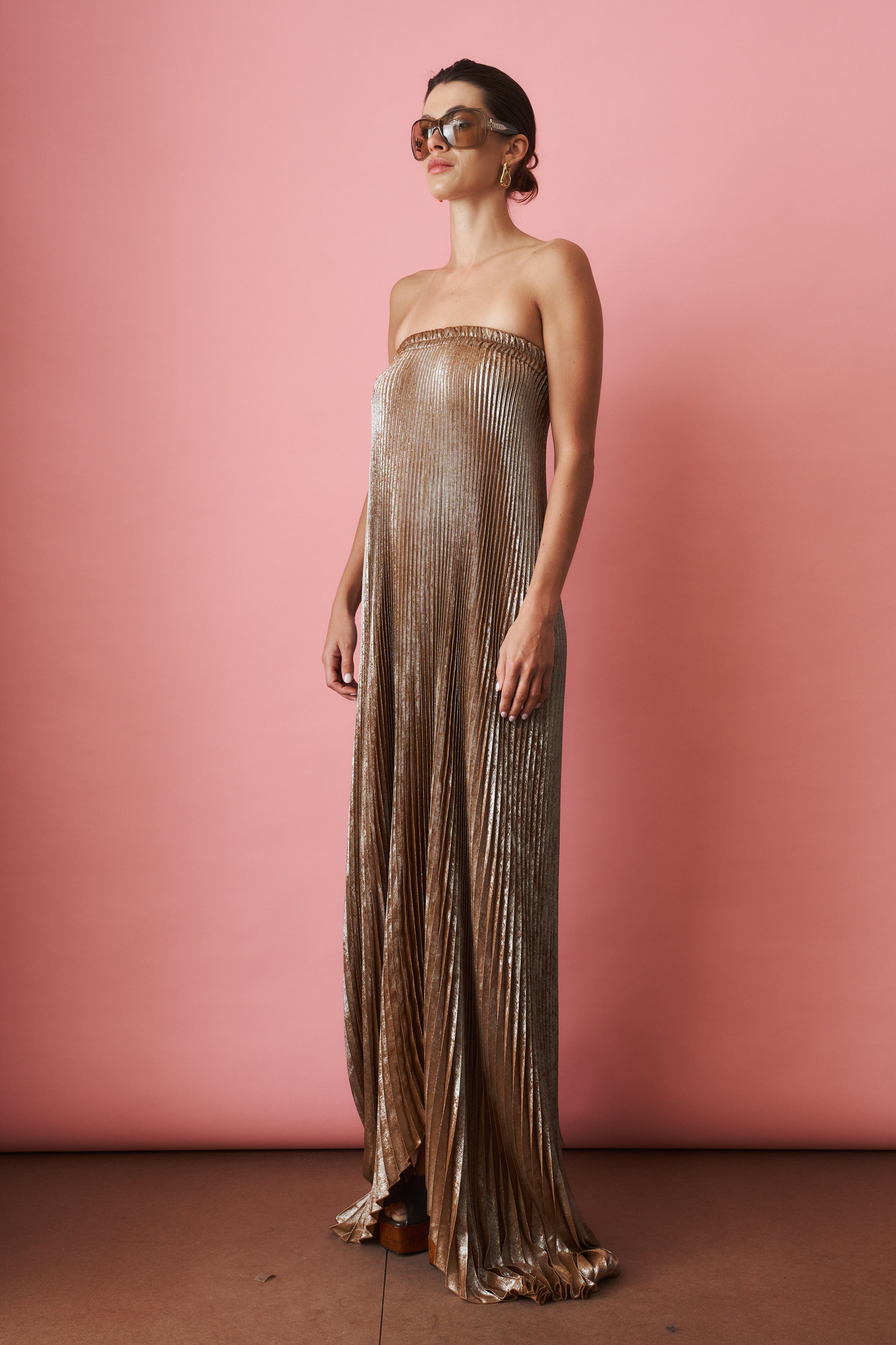 Bisous Suede Shimmer Gown - DÉSORDRE