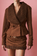 Celine Brown Eco Suede Coat - DÉSORDRE