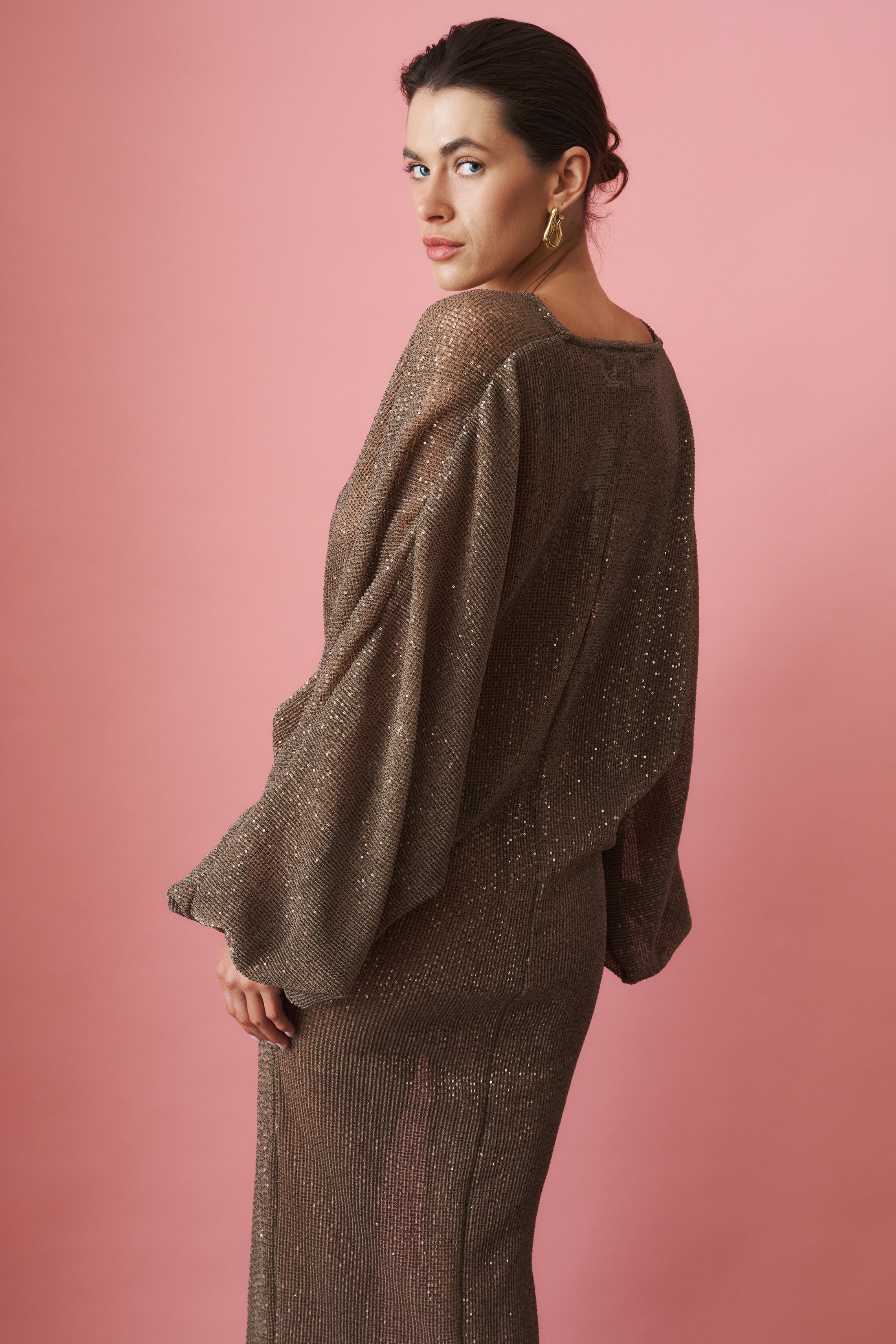 Experimental Smoke Sequin Gown - DÉSORDRE