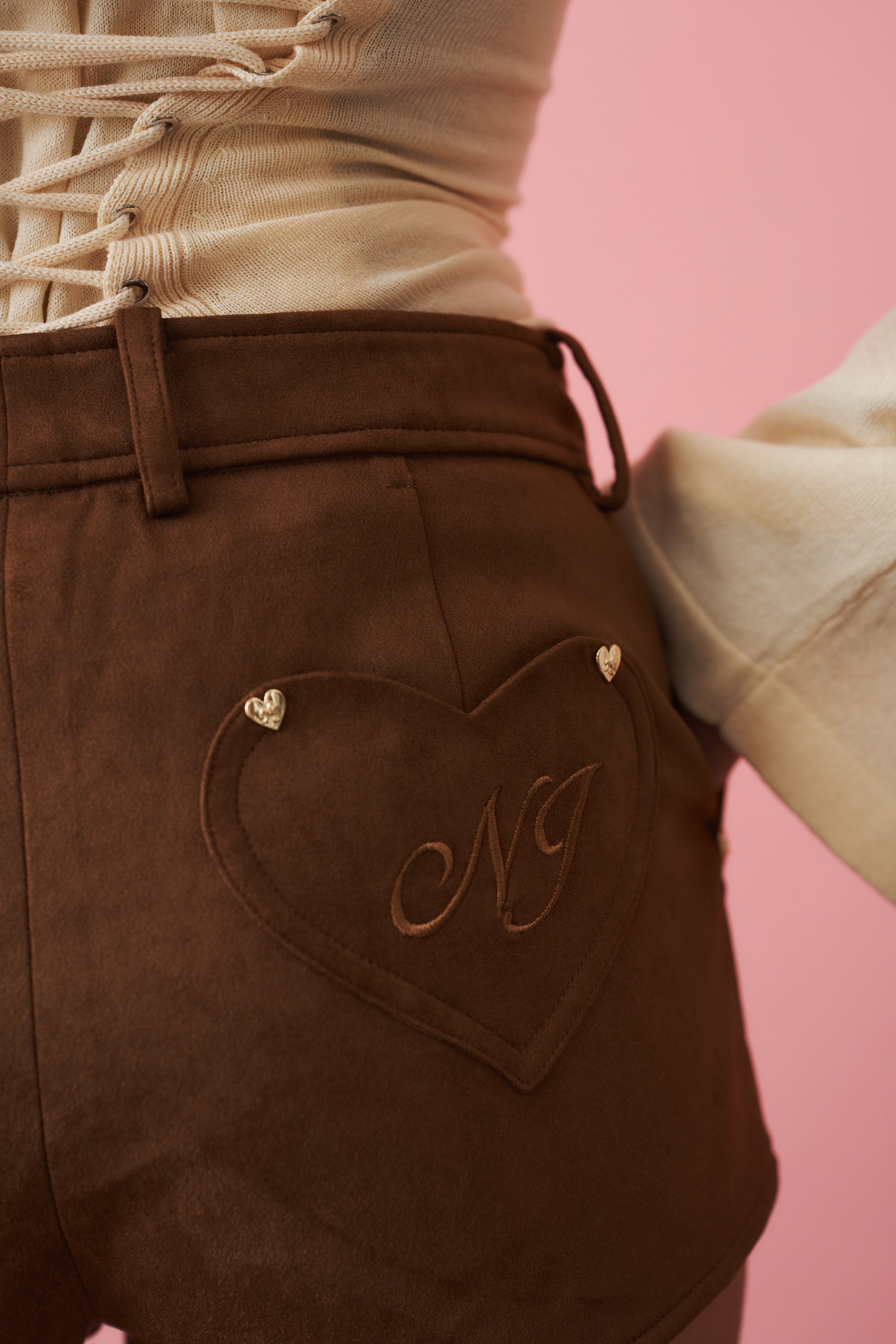 Sienna Brown Eco Suede Shorts - DÉSORDRE