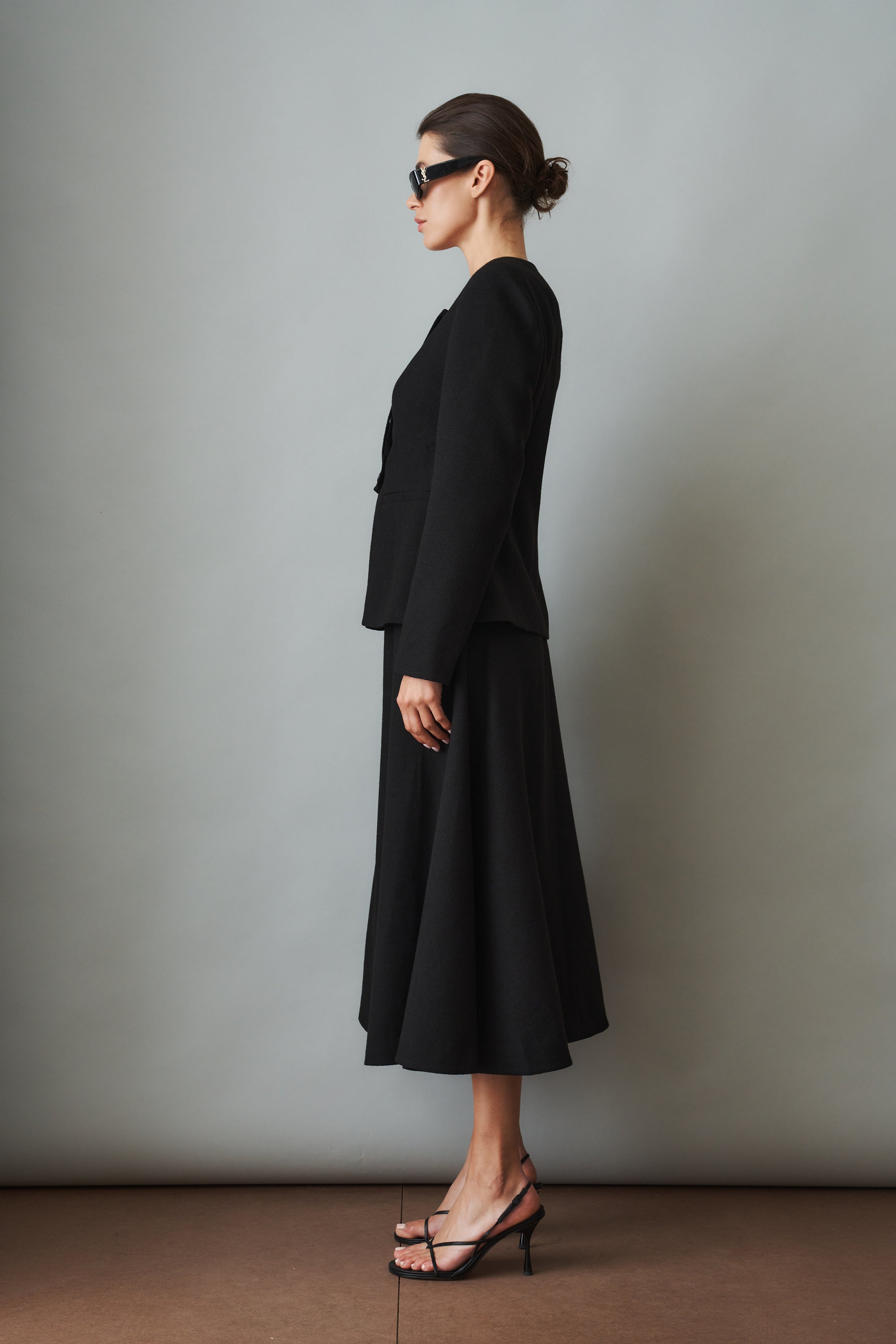 Natalia Tailored Hidden Placket Black Blazer - DÉSORDRE