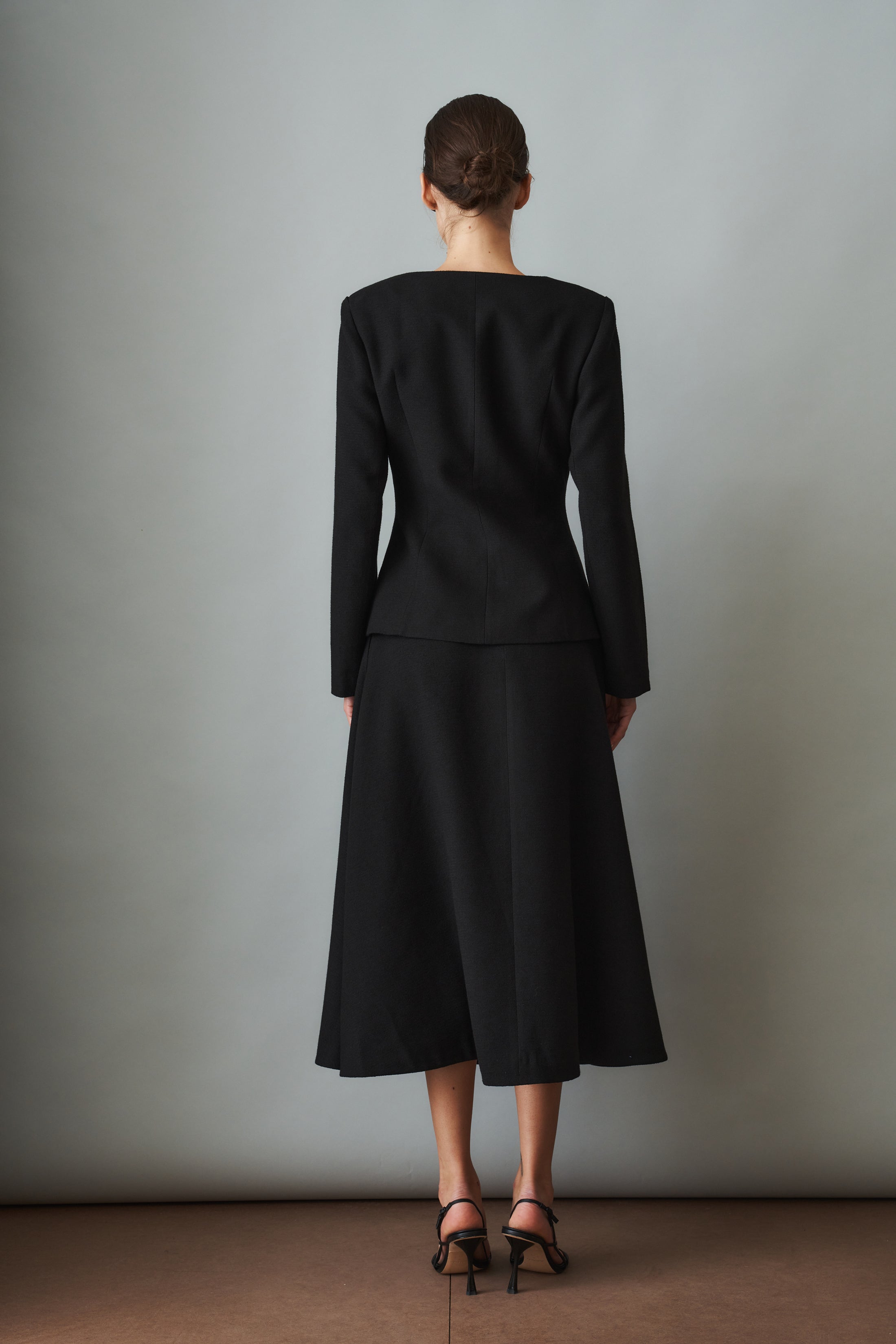 Natalia Tailored Hidden Placket Black Blazer - DÉSORDRE