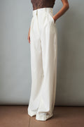 Eggshell Wool Pants - DÉSORDRE