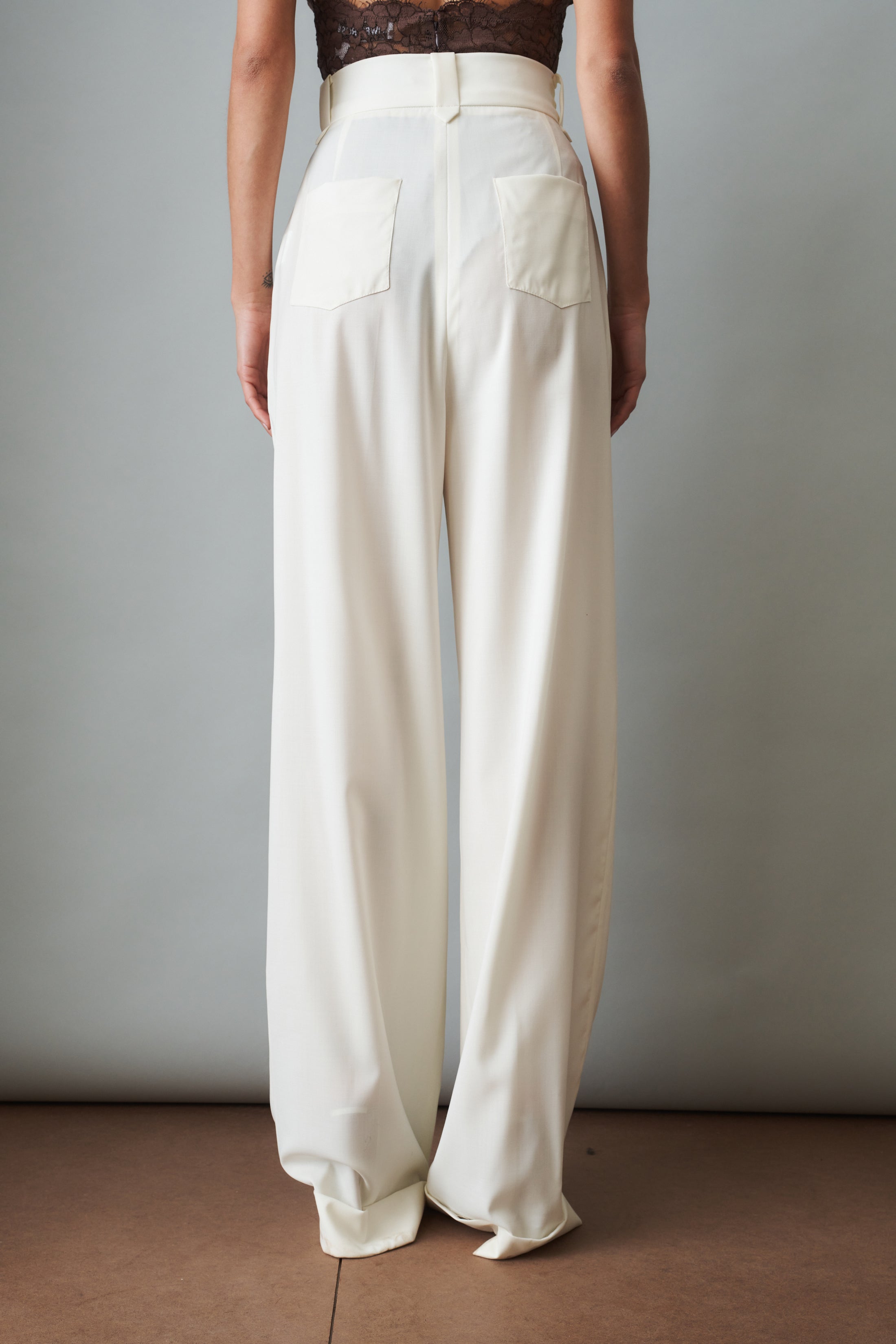 Eggshell Wool Pants - DÉSORDRE