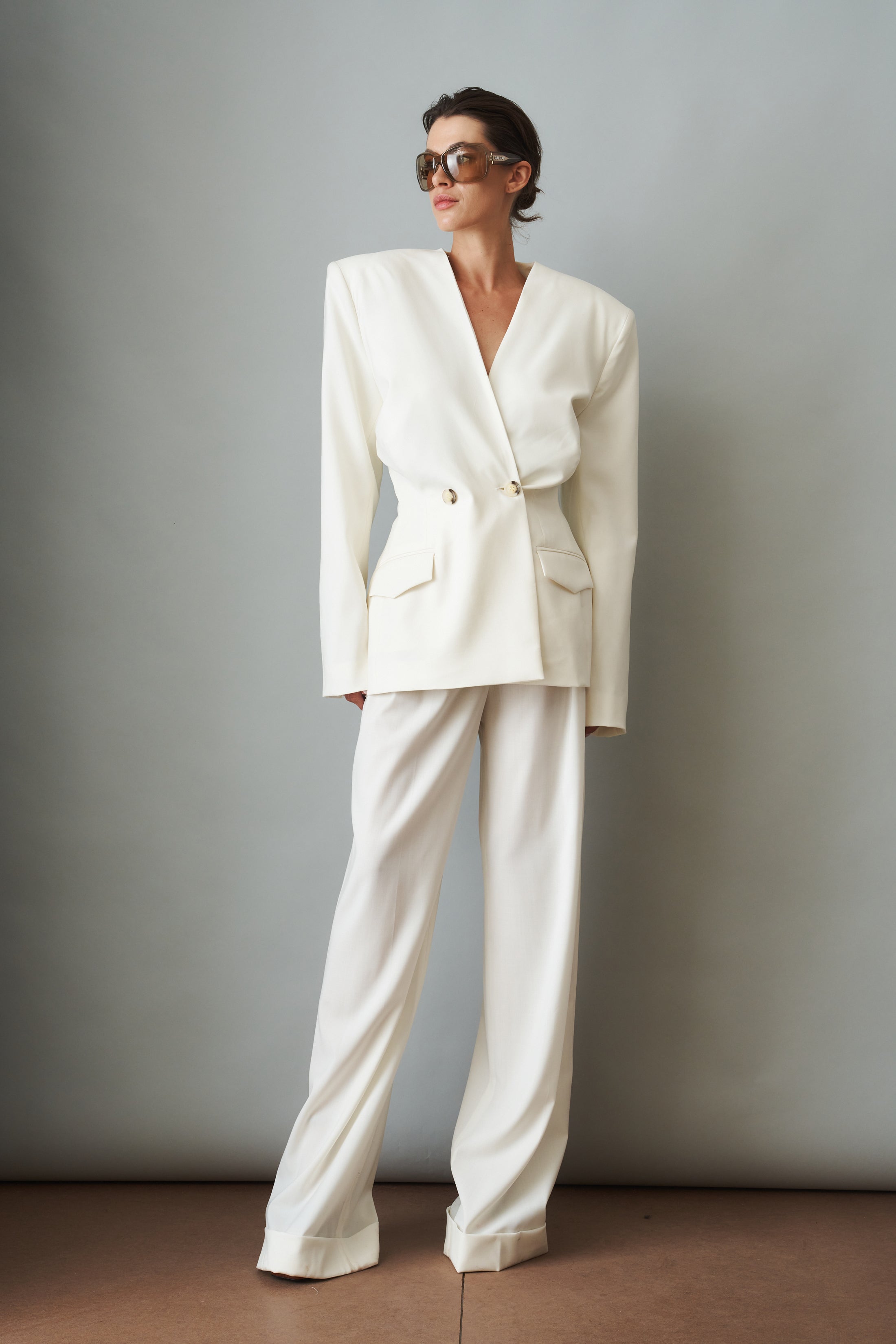 Structured Eggshell Wool Jacket - DÉSORDRE