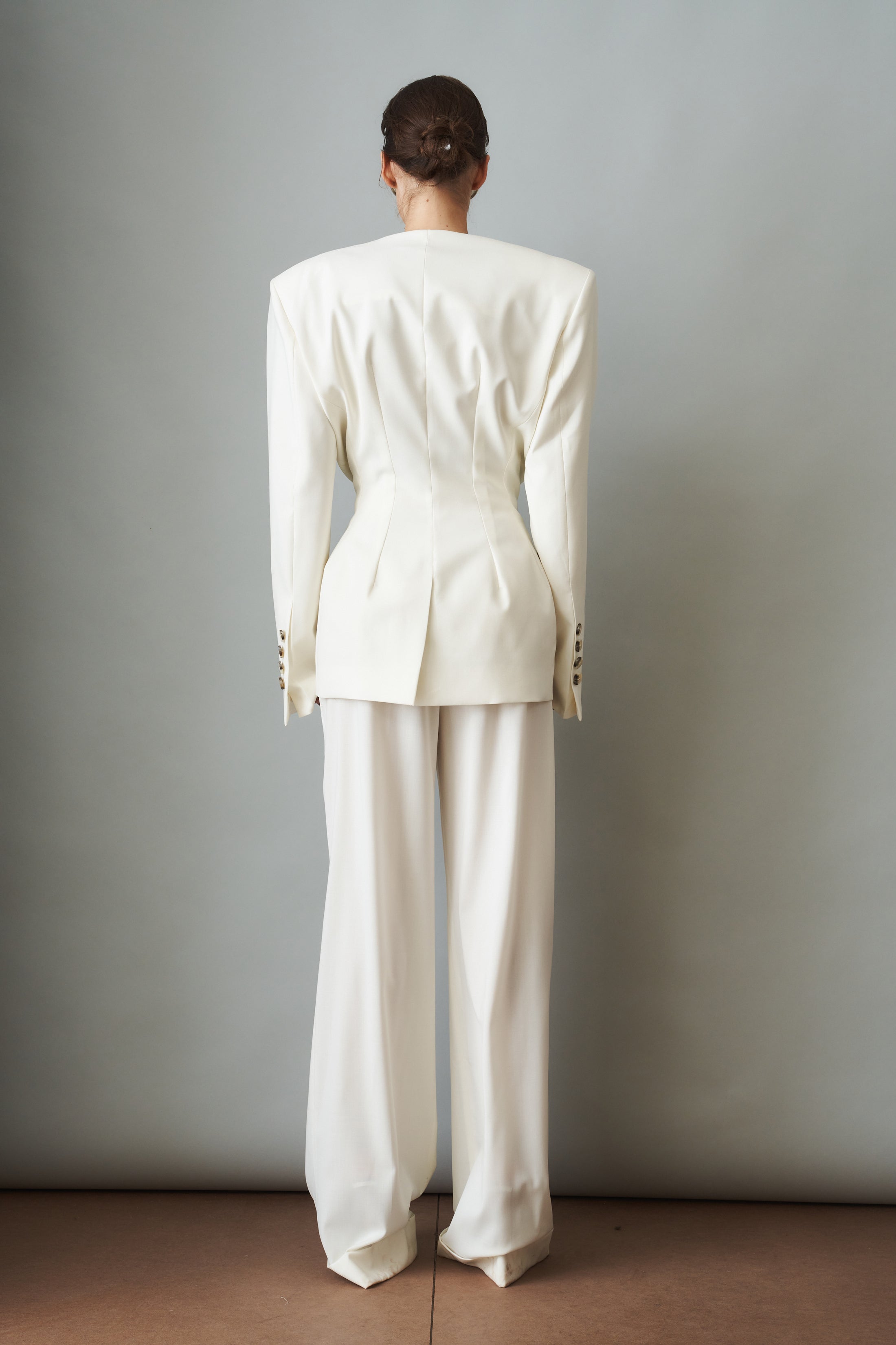 Structured Eggshell Wool Jacket - DÉSORDRE