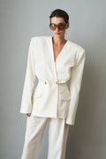 Structured Eggshell Wool Jacket - DÉSORDRE