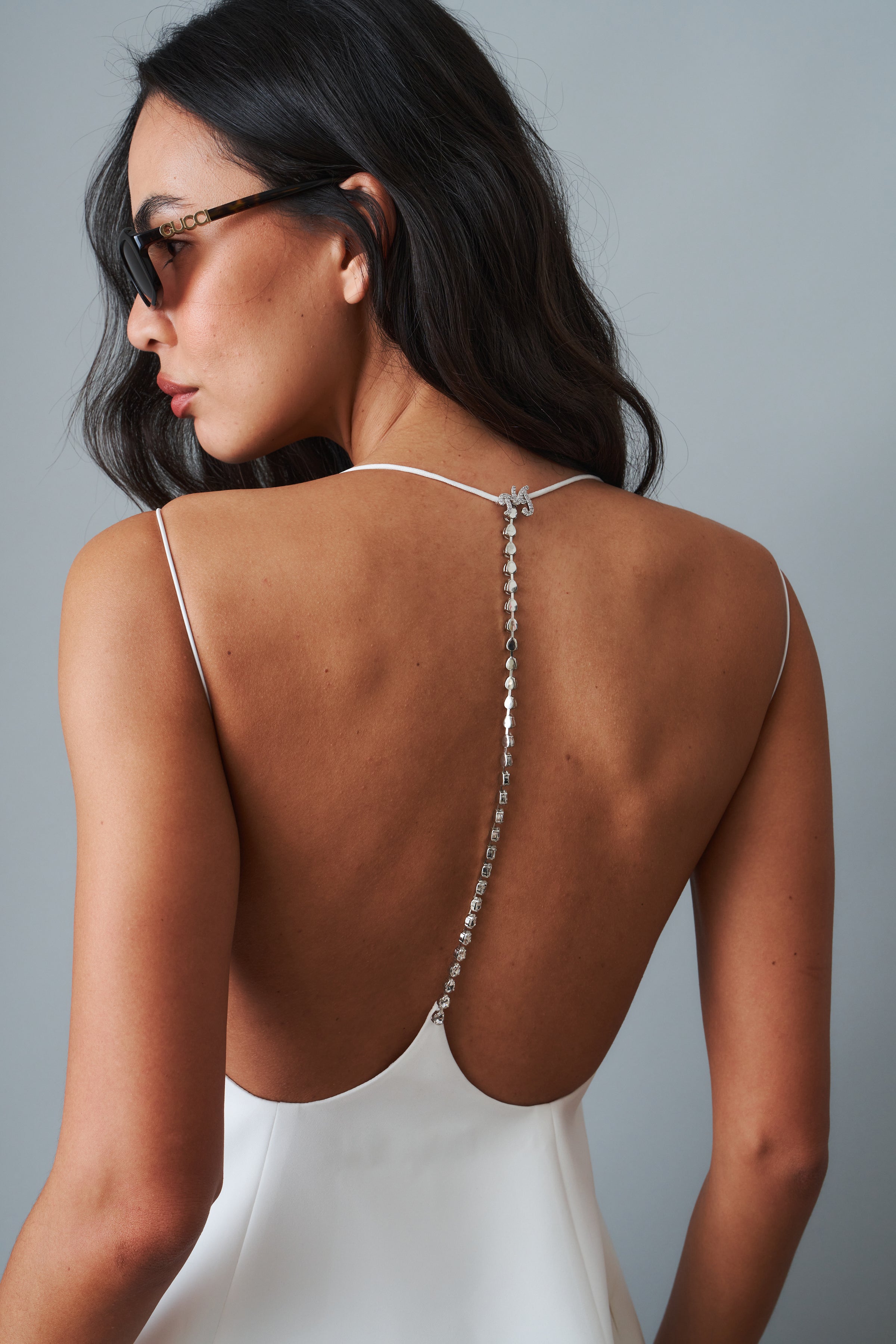 Giana Open Back White Dress - DÉSORDRE