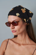 Mara Yellow Floral Black Scarf - DÉSORDRE