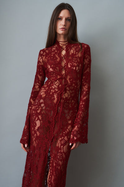 Sally Dress Burgundy - DÉSORDRE