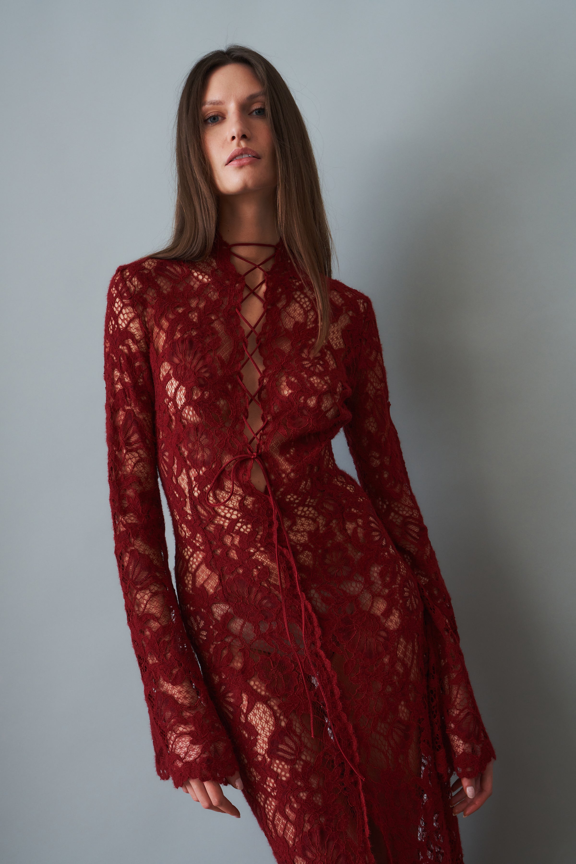 Sally Dress Burgundy - DÉSORDRE