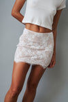 Alexandra Lace White Skirt - DÉSORDRE