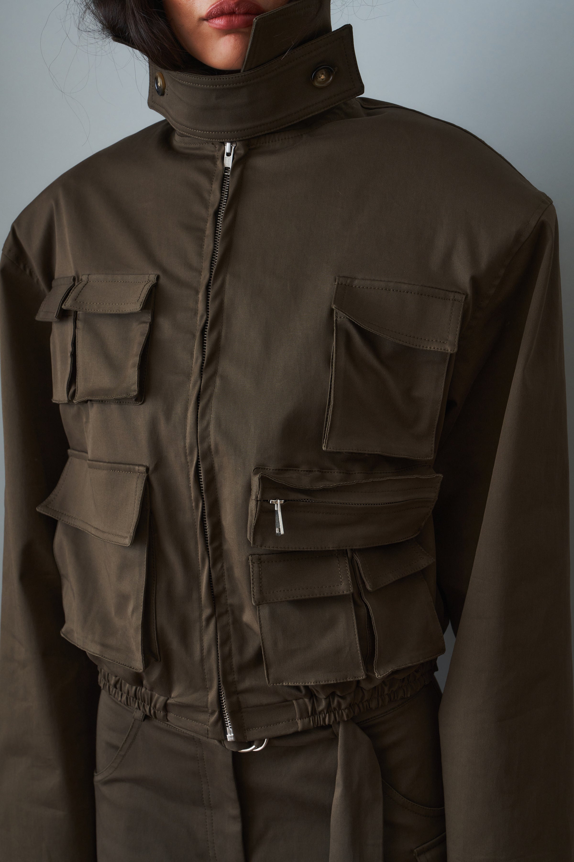 Khaki Cargo Jacket - DÉSORDRE