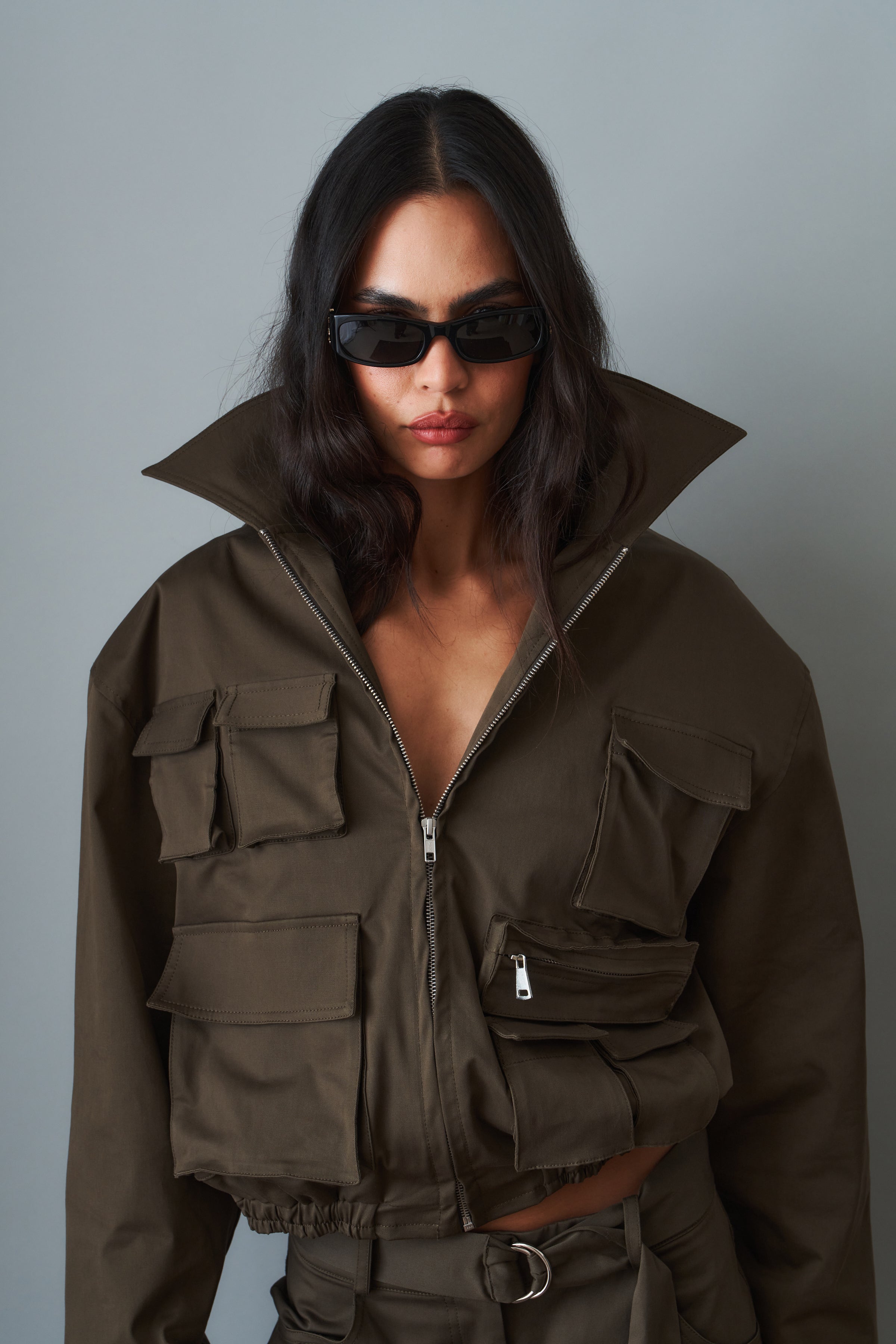 Khaki Cargo Jacket - DÉSORDRE