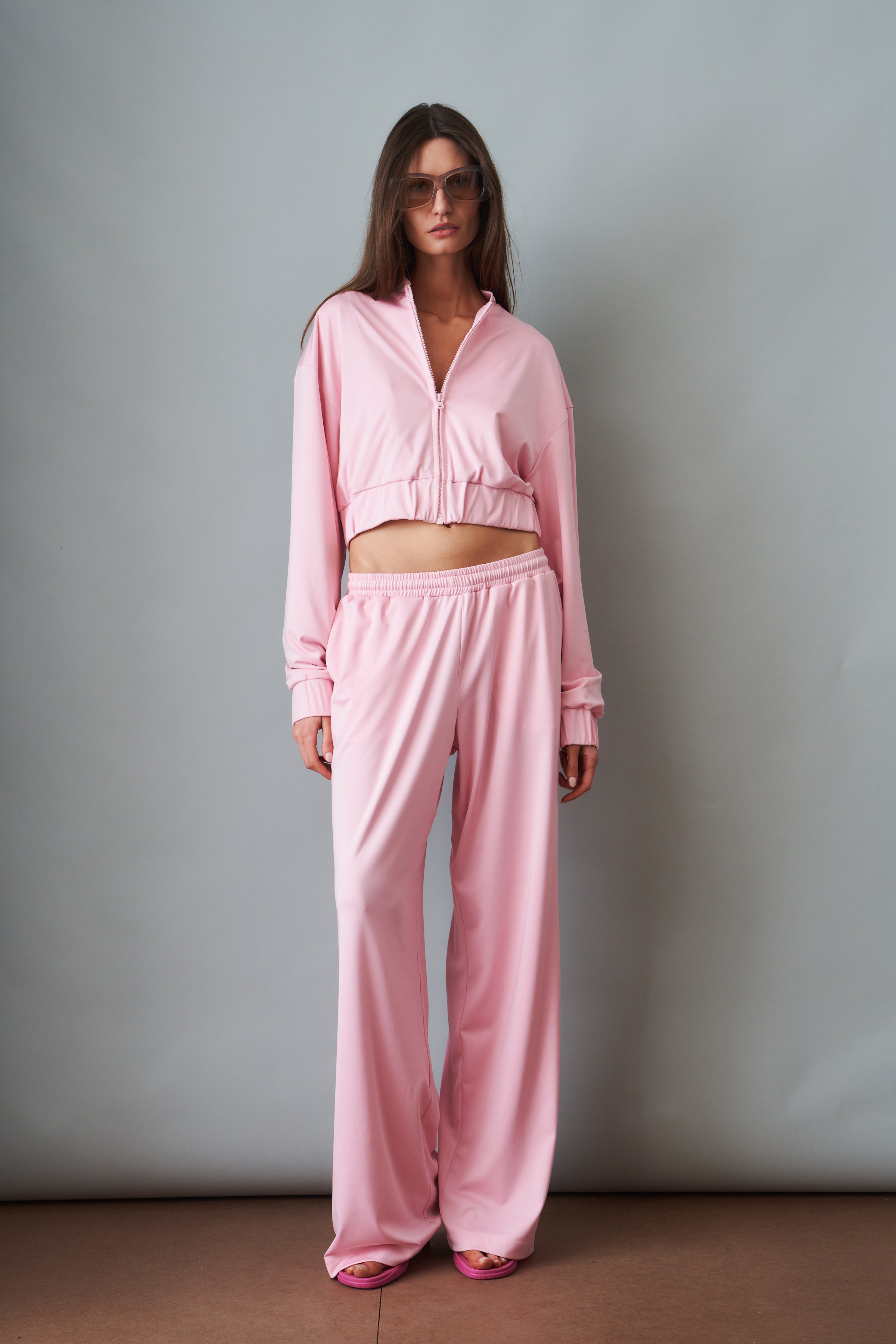 Pink Rhinestone Trackpants - DÉSORDRE