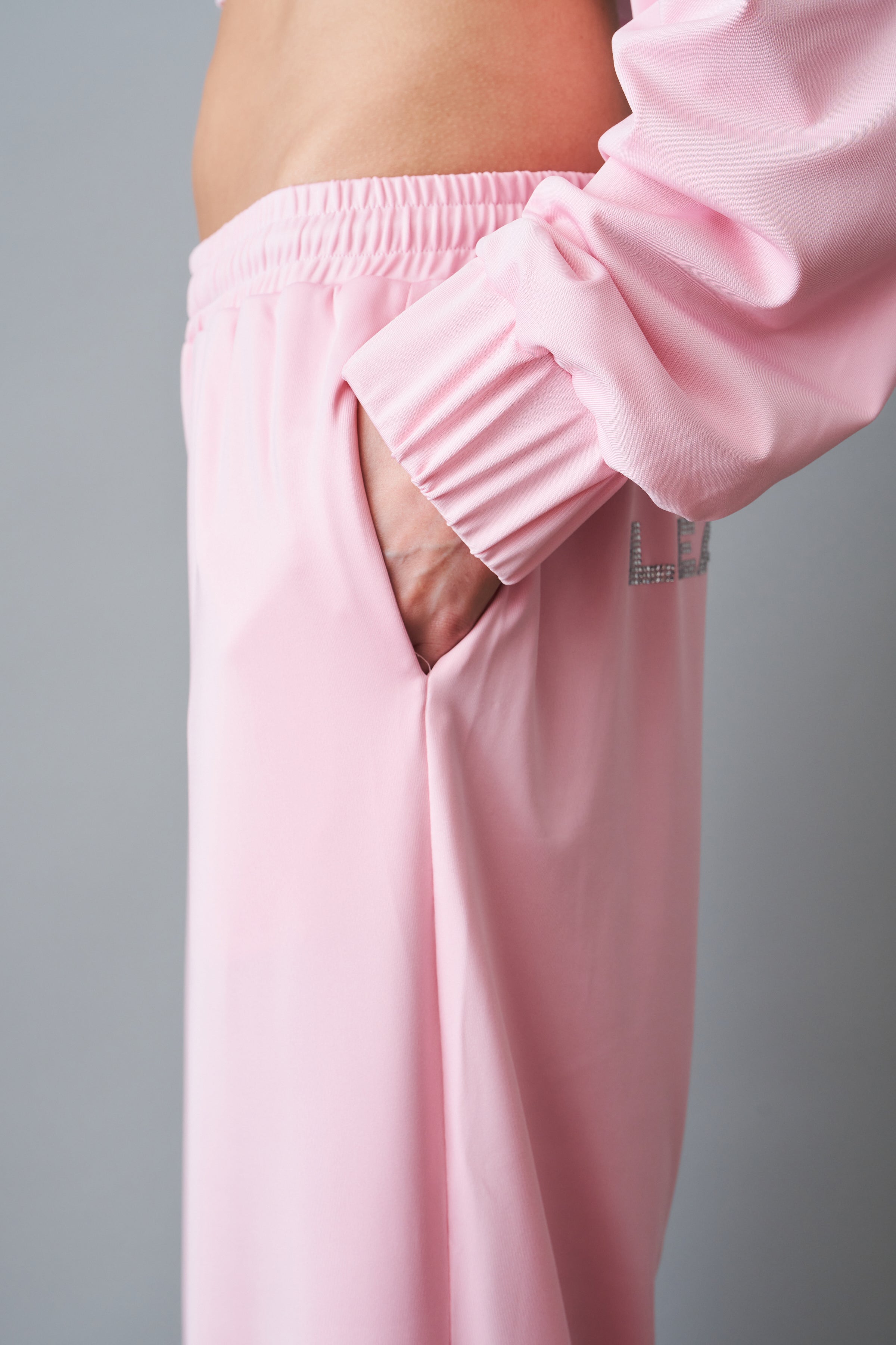 Pink Rhinestone Trackpants - DÉSORDRE