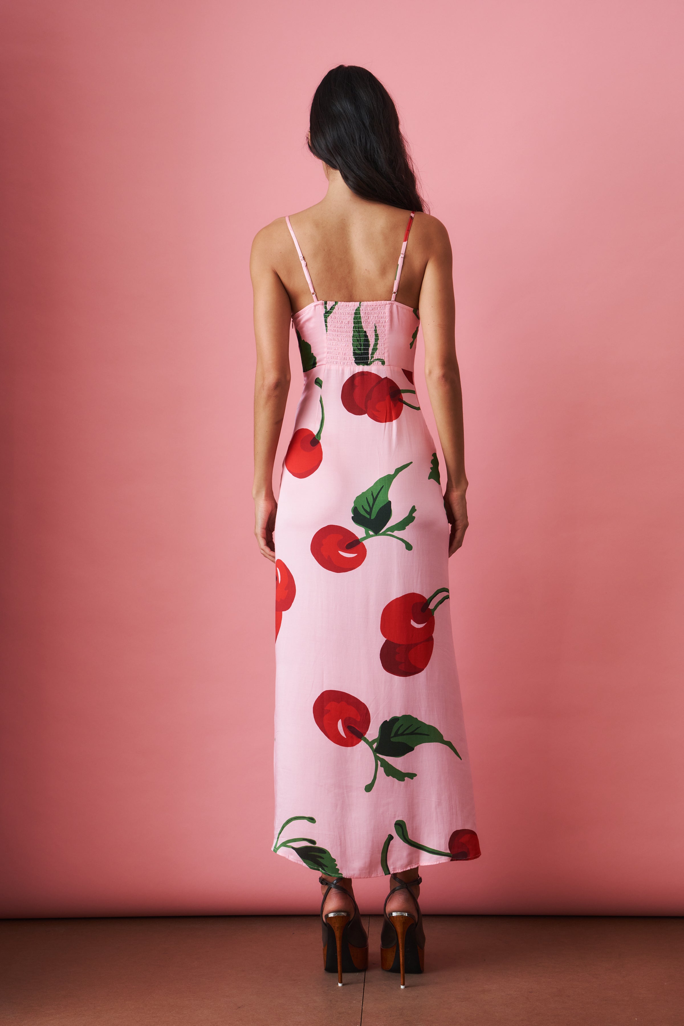 Leslie Amon Cherry Maxi Dress | DÉSORDRE