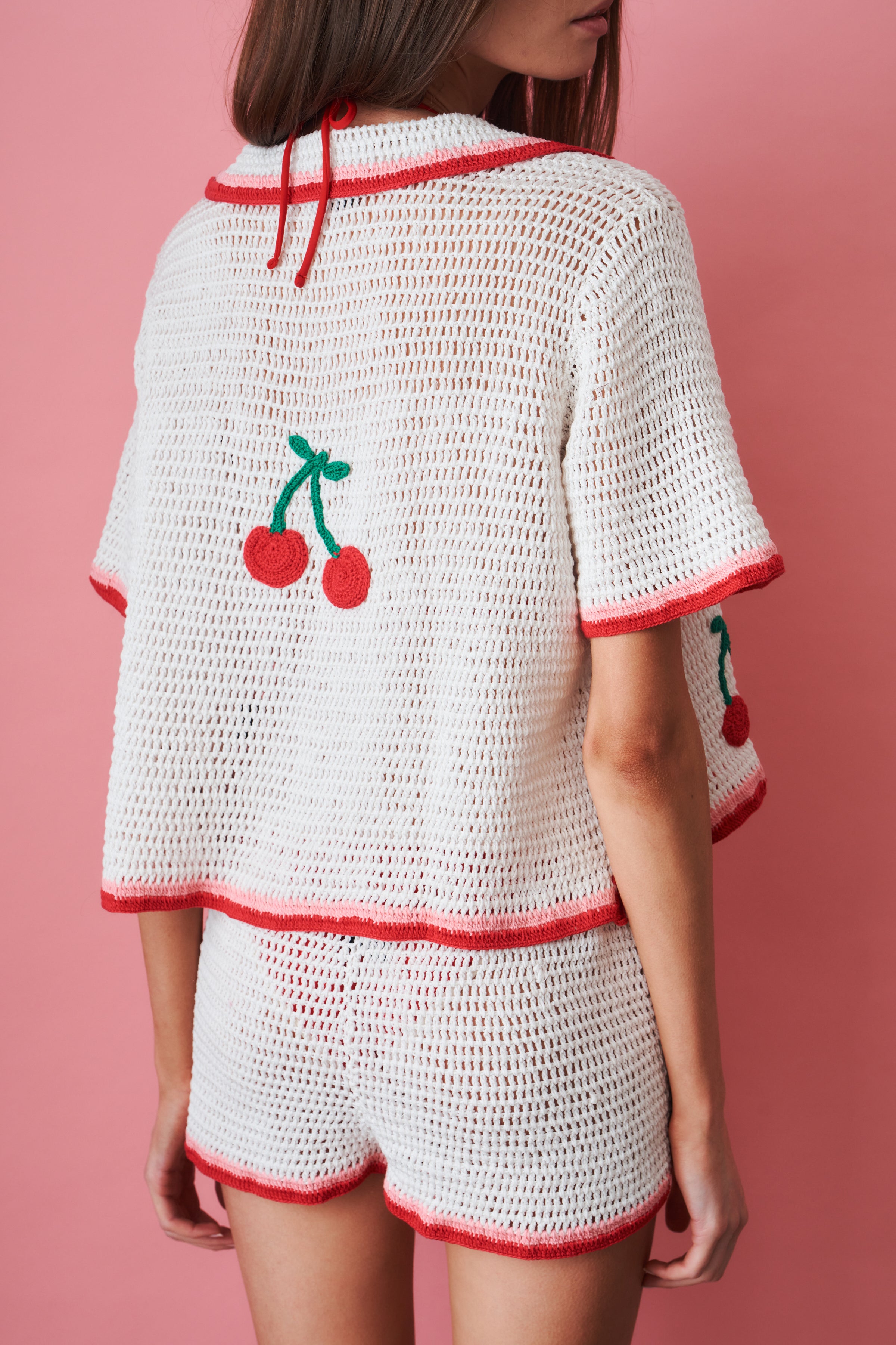 Crochet Cherry Shirt - DÉSORDRE