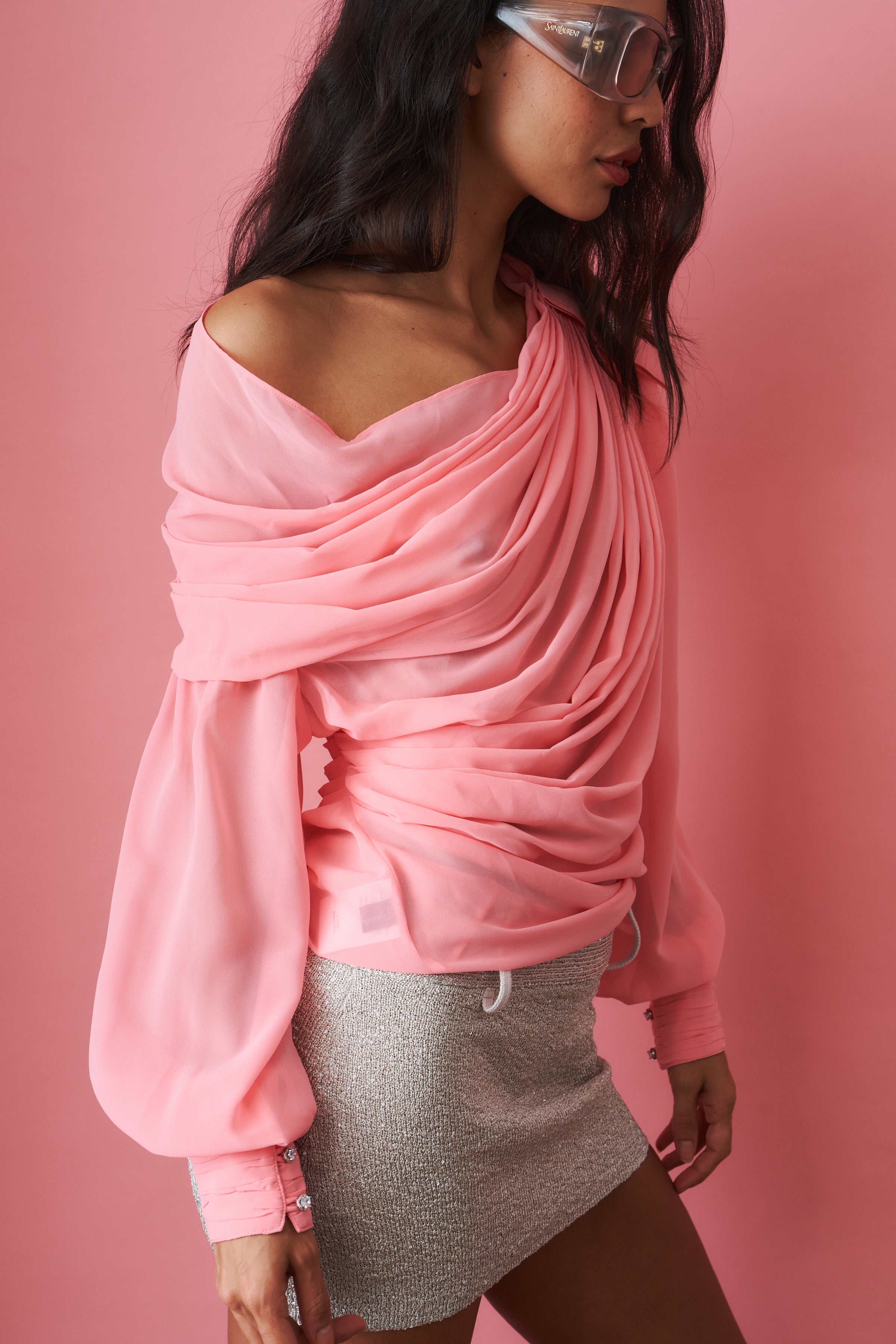 Sia One Shoulder Pink Top - DÉSORDRE